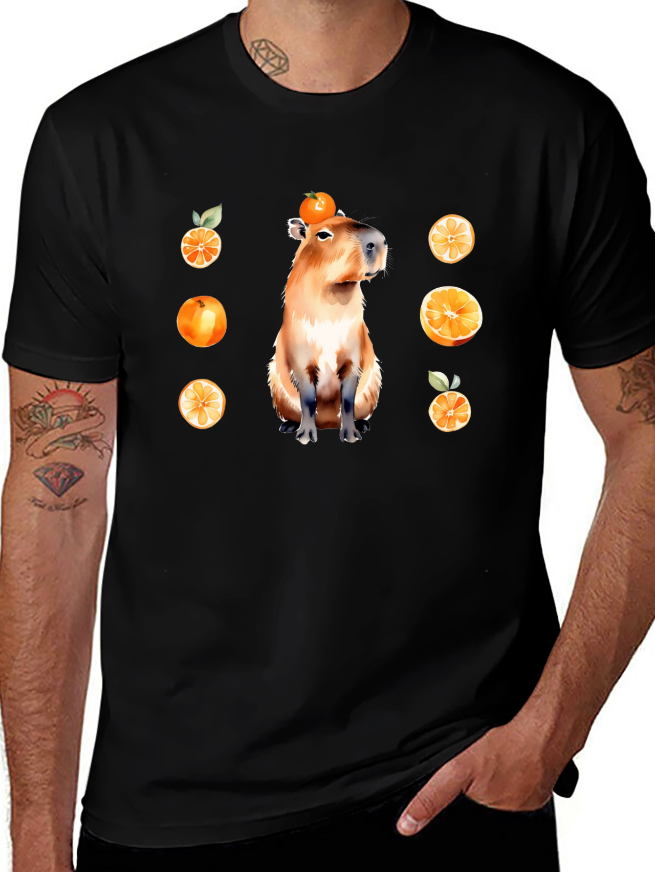 Variant 29 of Capybara Orange T-Shirt - Unique Graphic Tee