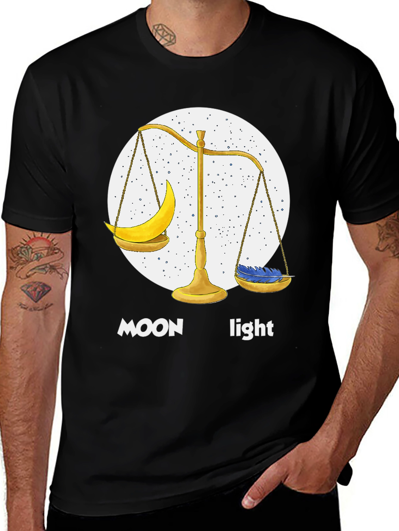 Moonlight Balance T-Shirt - Unique Graphic Tee