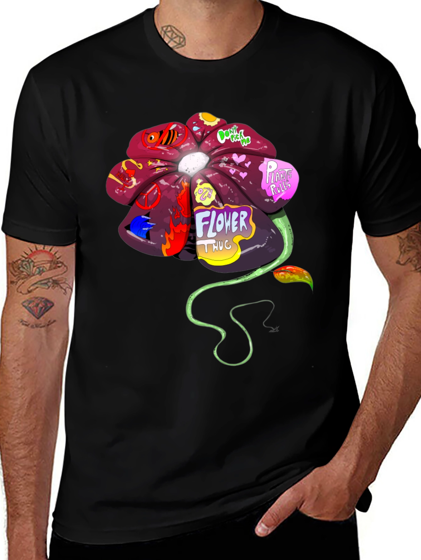 Flower Thug Graphic T-Shirt