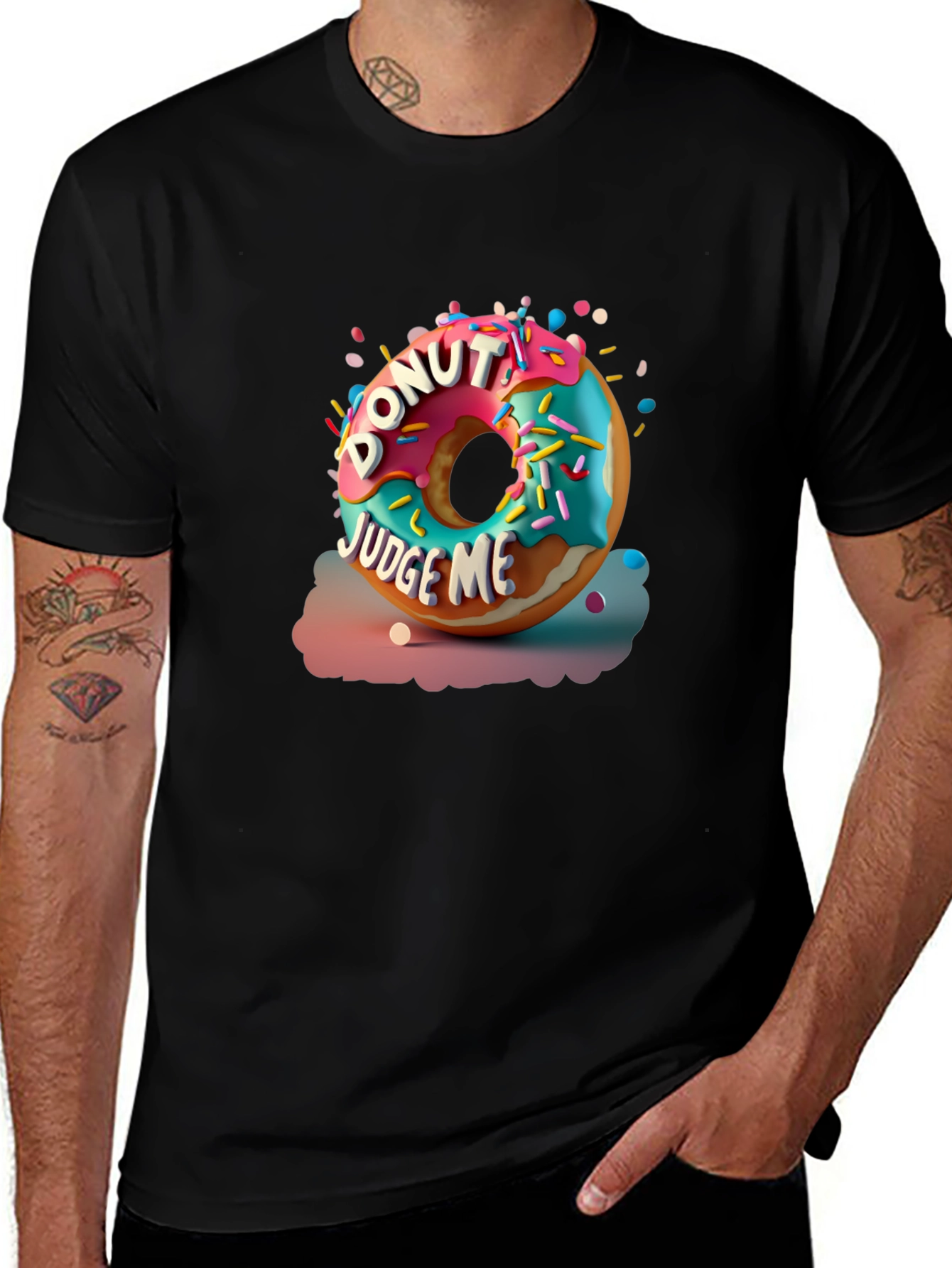 Variant 25 of Donut Judge Me Graphic Tee - Novelty Men's T-Shirt