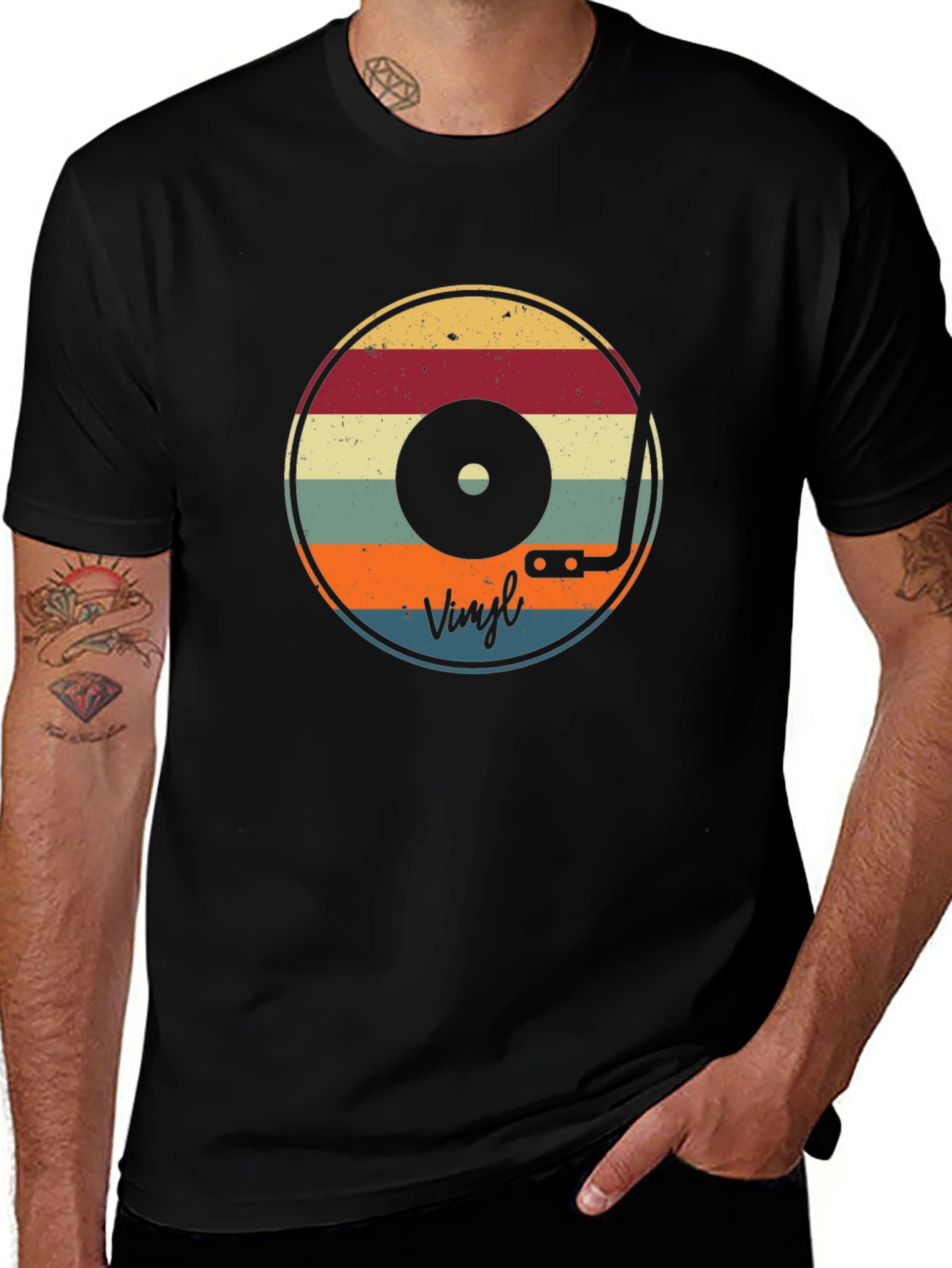 Variant 18 of Retro Vinyl Record Player T-Shirt