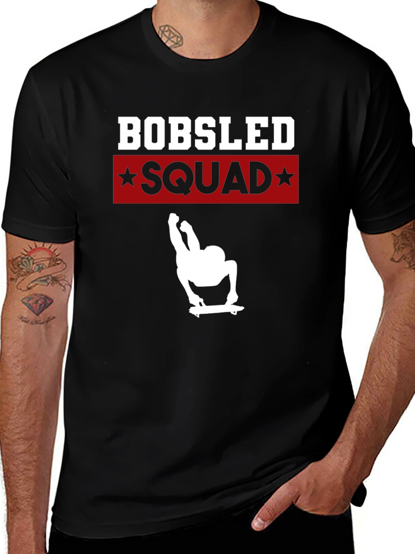 Variant 27 of Bobsled Squad Black Graphic Tee