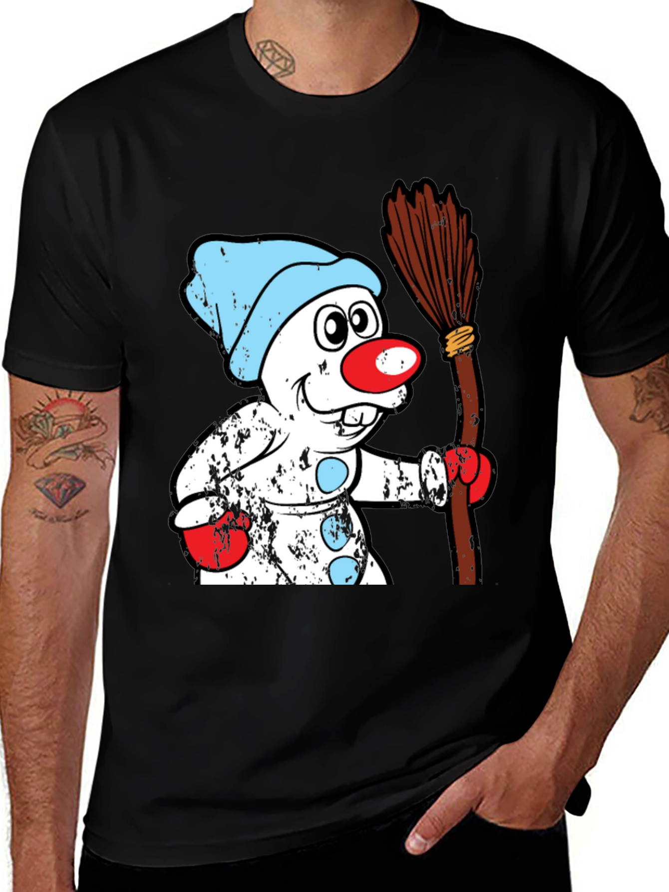Variant 15 of Snowman Graphic Tee - Winter Holiday Shirt