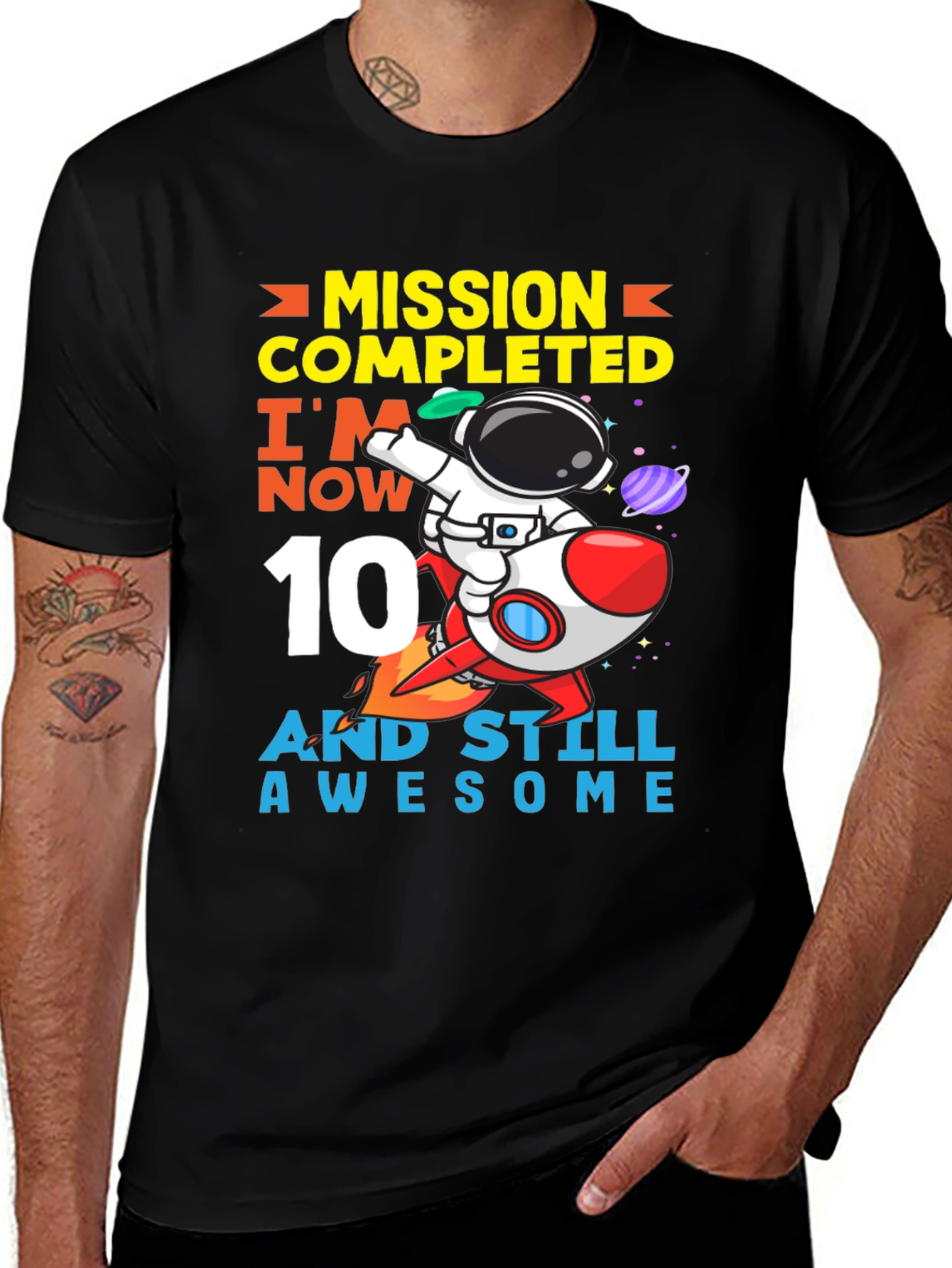 Variant 19 of Mission Completed 10th Birthday T-Shirt