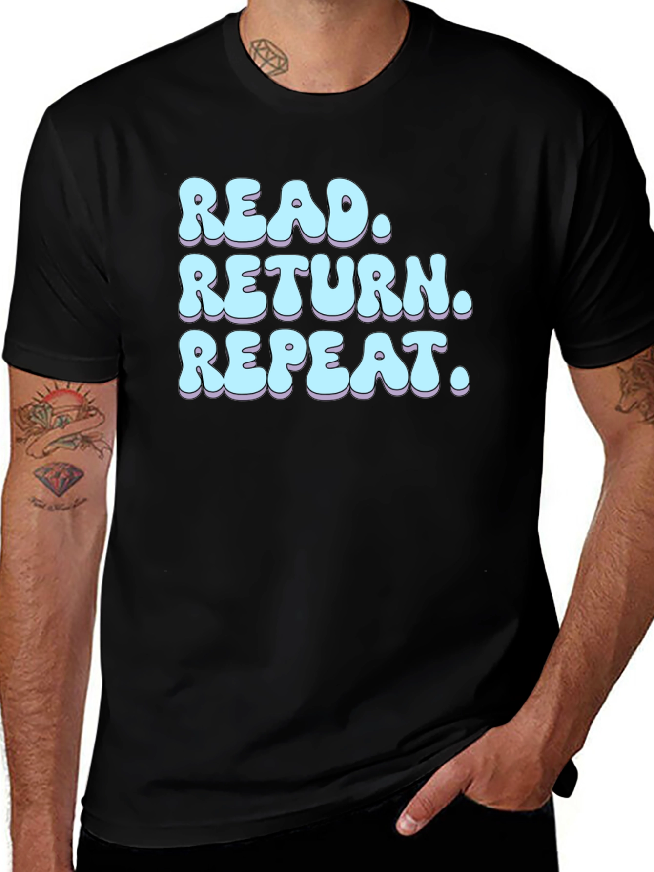 Variant 13 of Read, Return, Repeat T-Shirt - Book Lover Tee