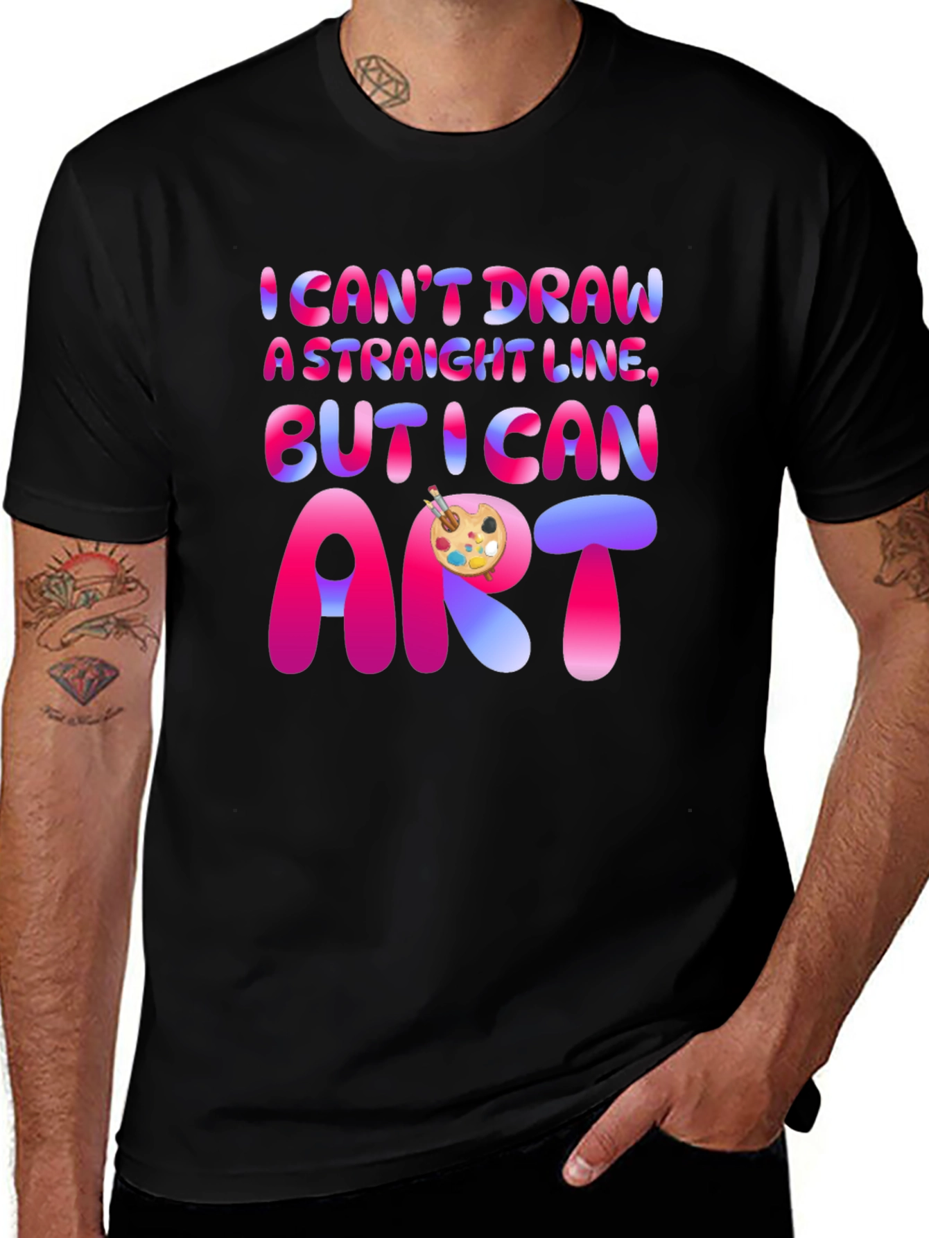 Variant 16 of I Can't Draw A Straight Line T-Shirt