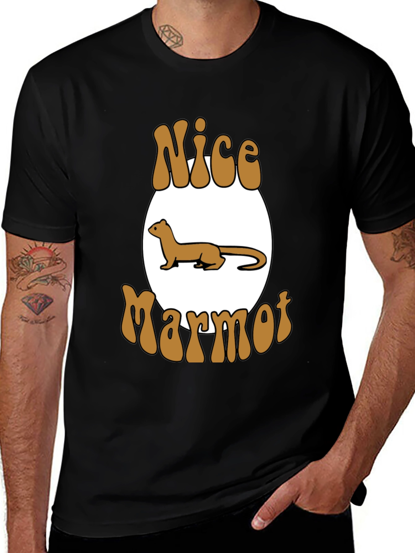 Variant 26 of Nice Marmot Graphic Tee - Funny Animal T-Shirt