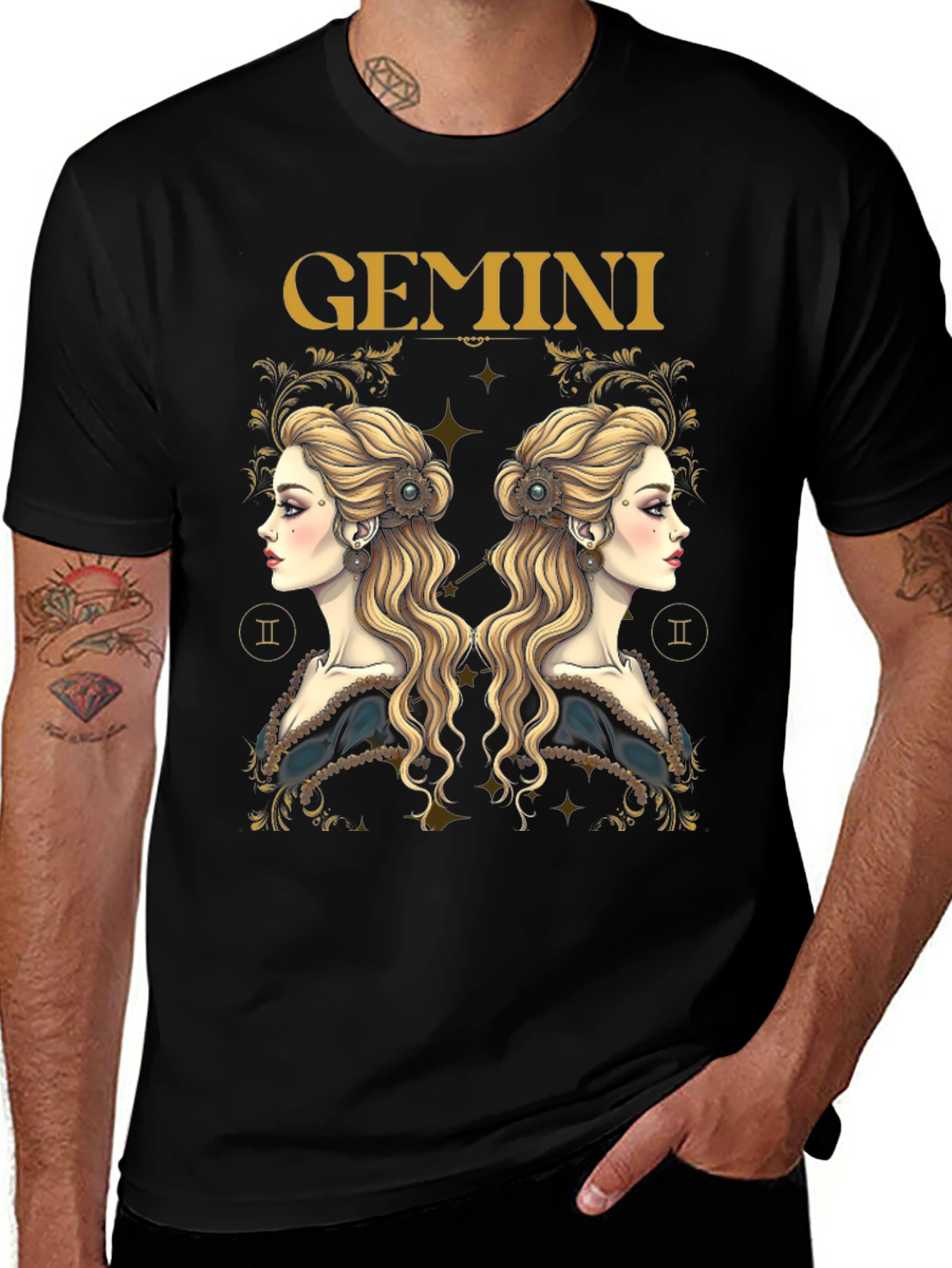 Variant 25 of Gemini Zodiac Graphic T-Shirt
