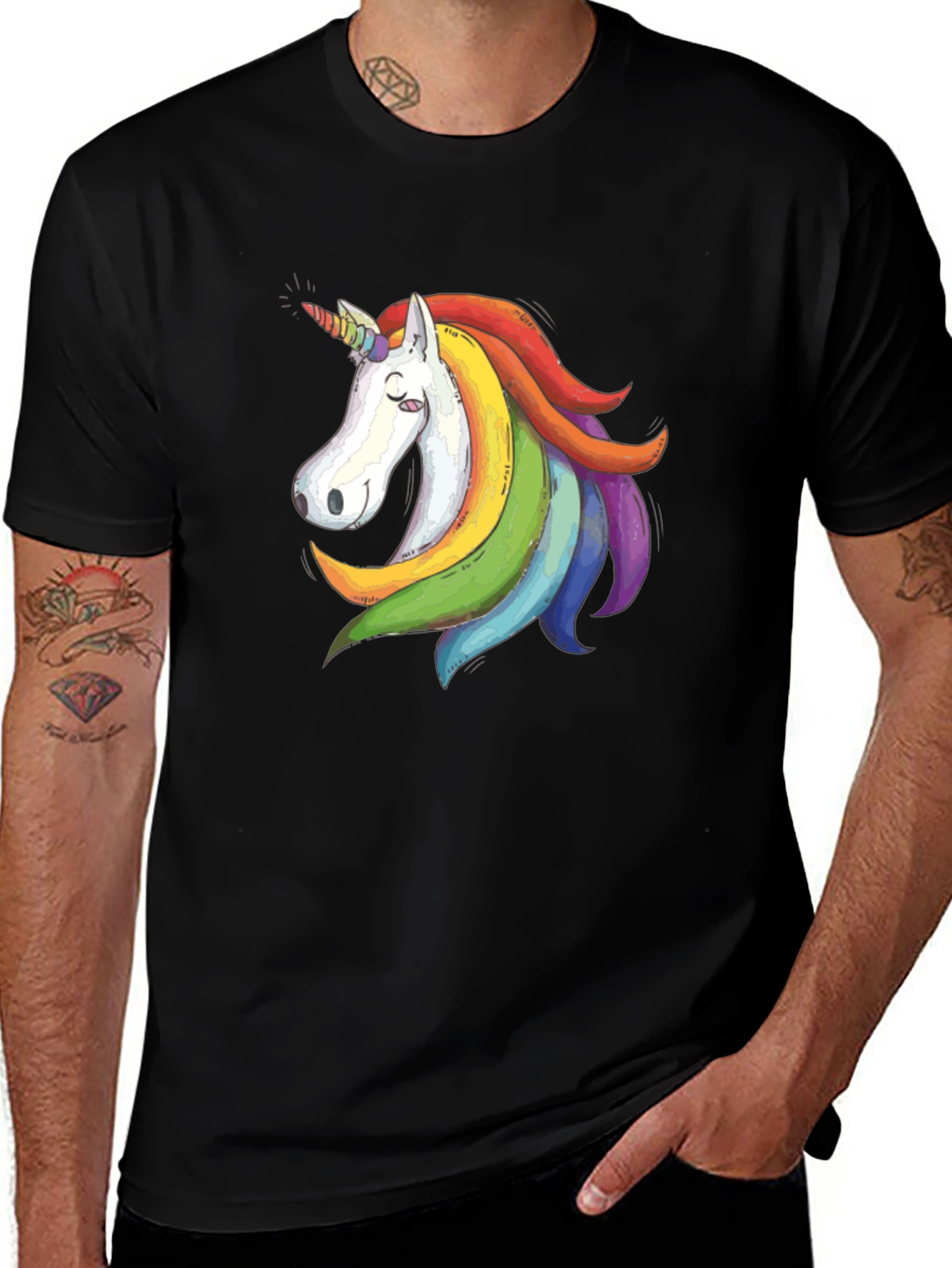 Variant 27 of Rainbow Unicorn Graphic T-Shirt