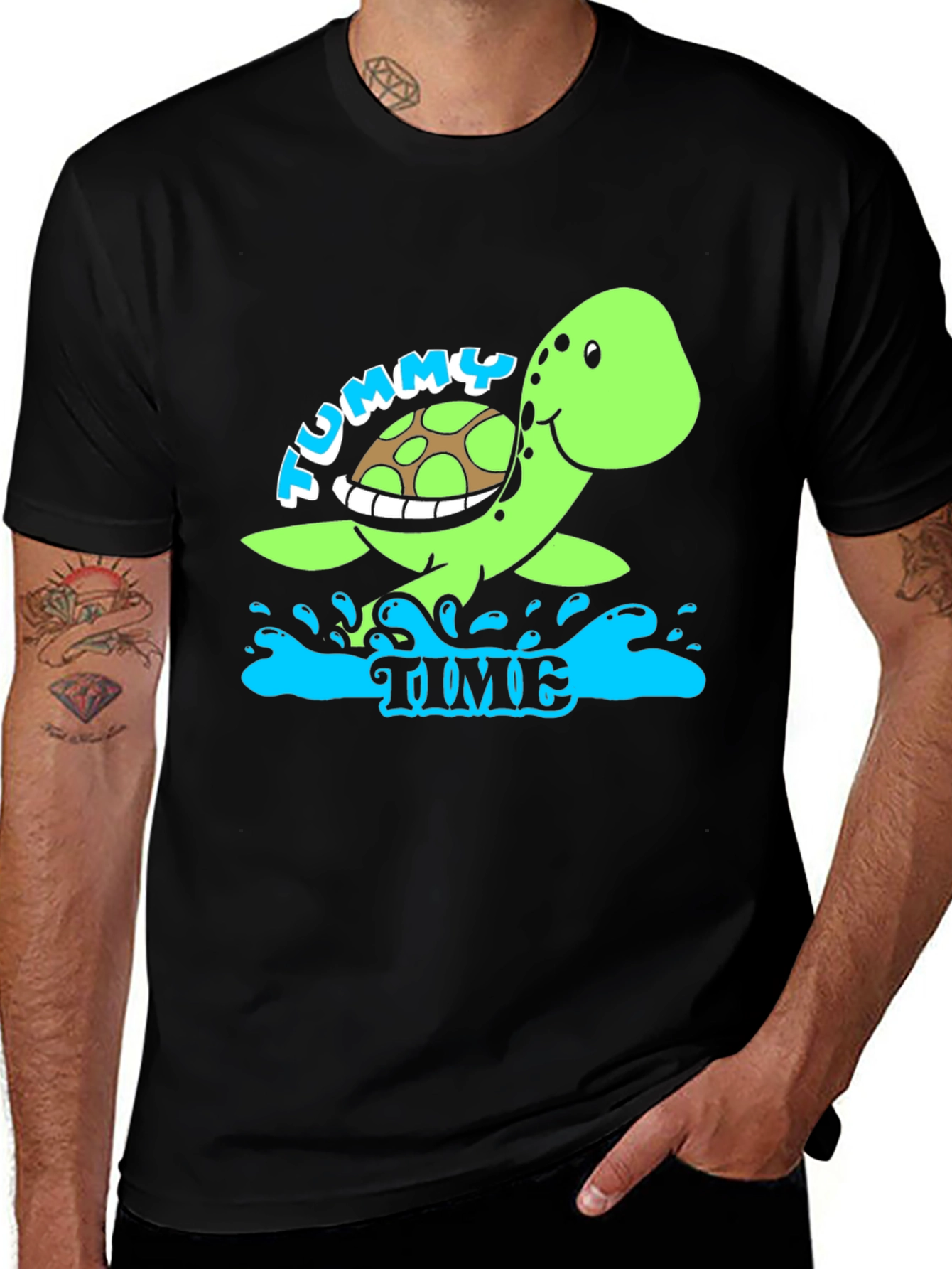 Tummy Time Turtle Tee - Soft Cotton Comfort