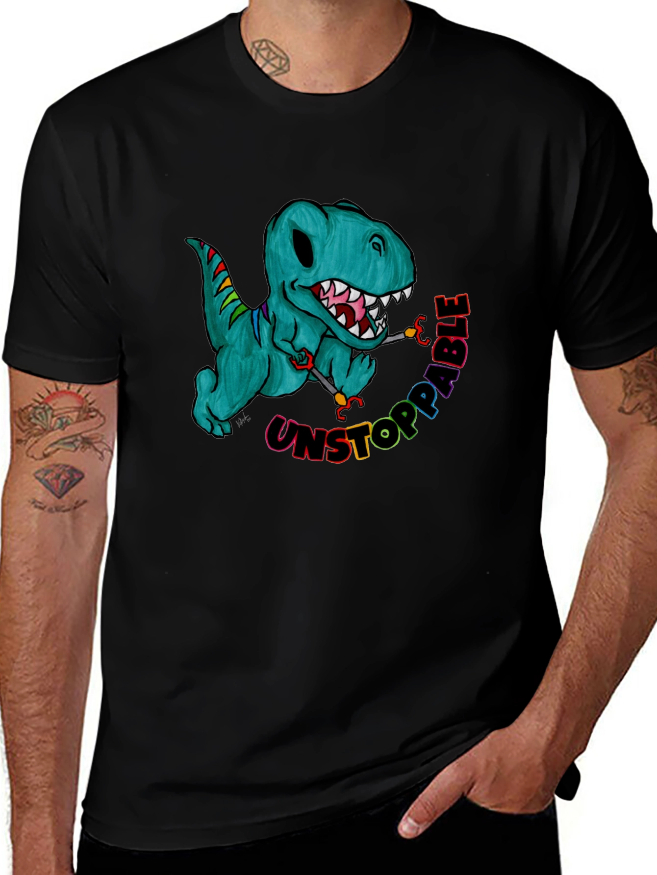 Variant 23 of Unstoppable Dinosaur Graphic T-Shirt