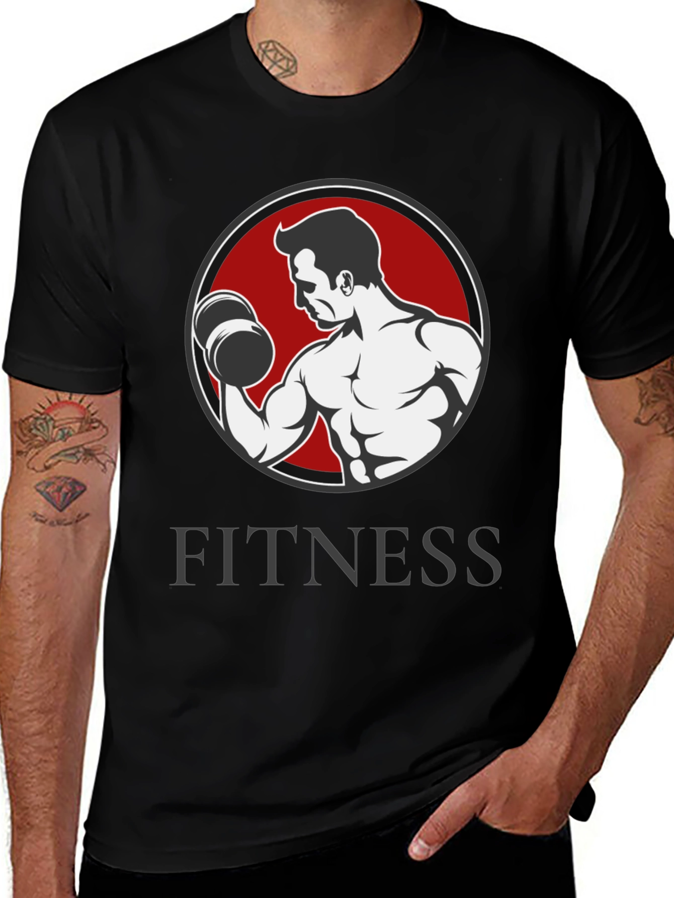 Fitness Graphic T-Shirt - Bodybuilder Design