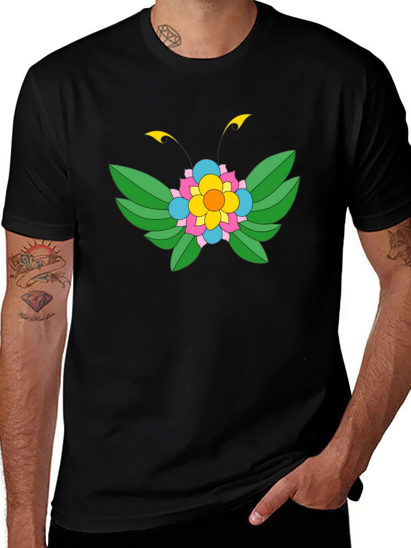 Variant 26 of Floral Butterfly Graphic T-Shirt