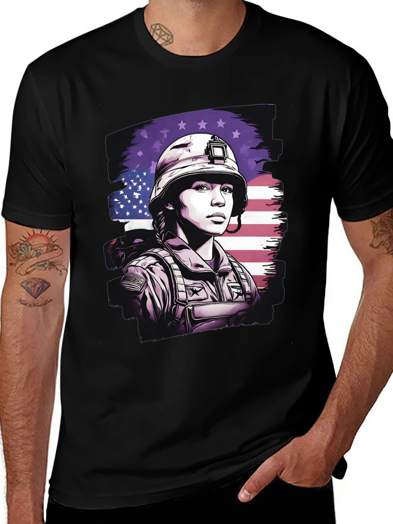 Variant 6 of Patriotic Soldier Graphic Tee