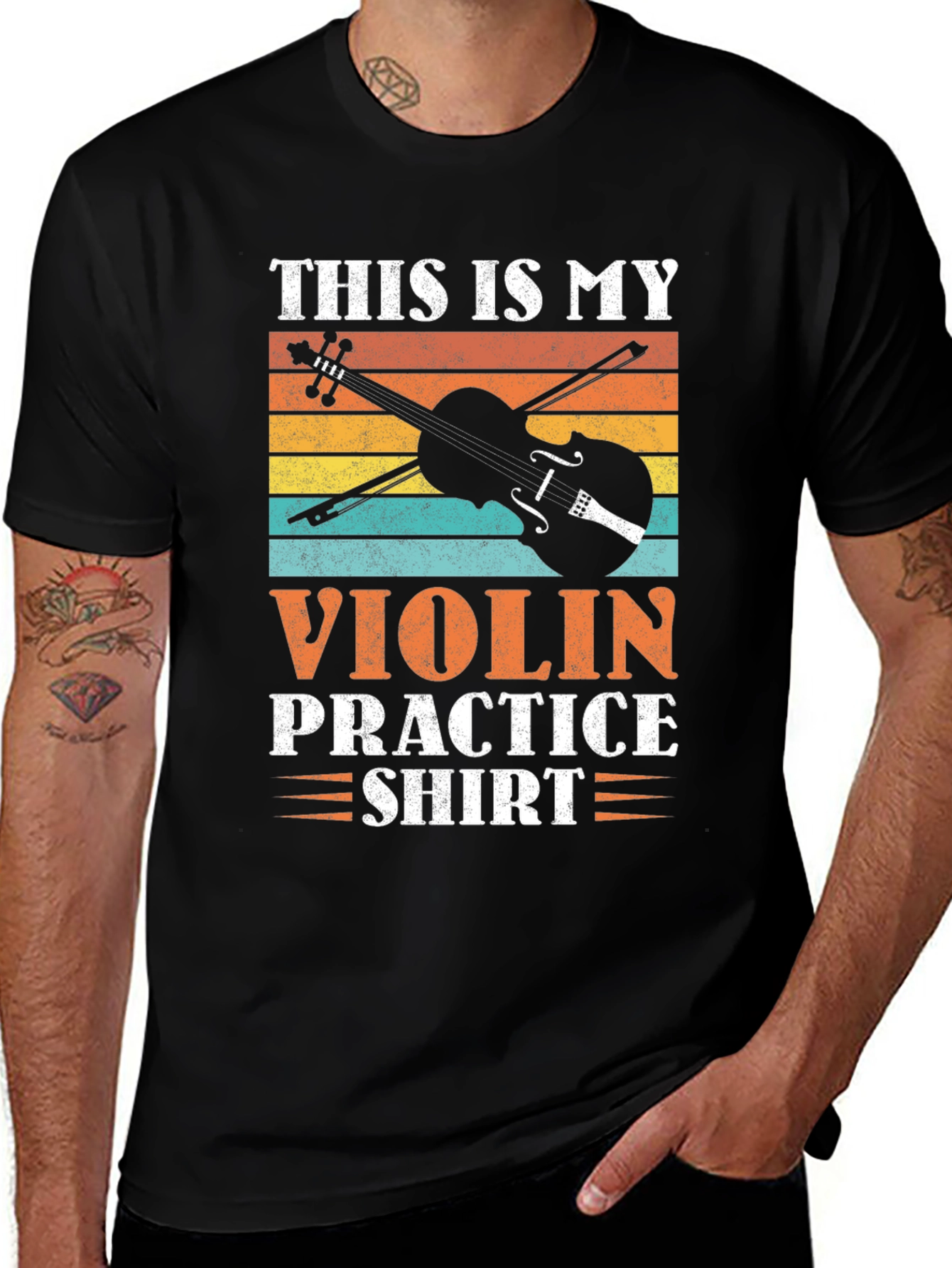 Variant 9 of Violin Practice Shirt - Music Lover Tee