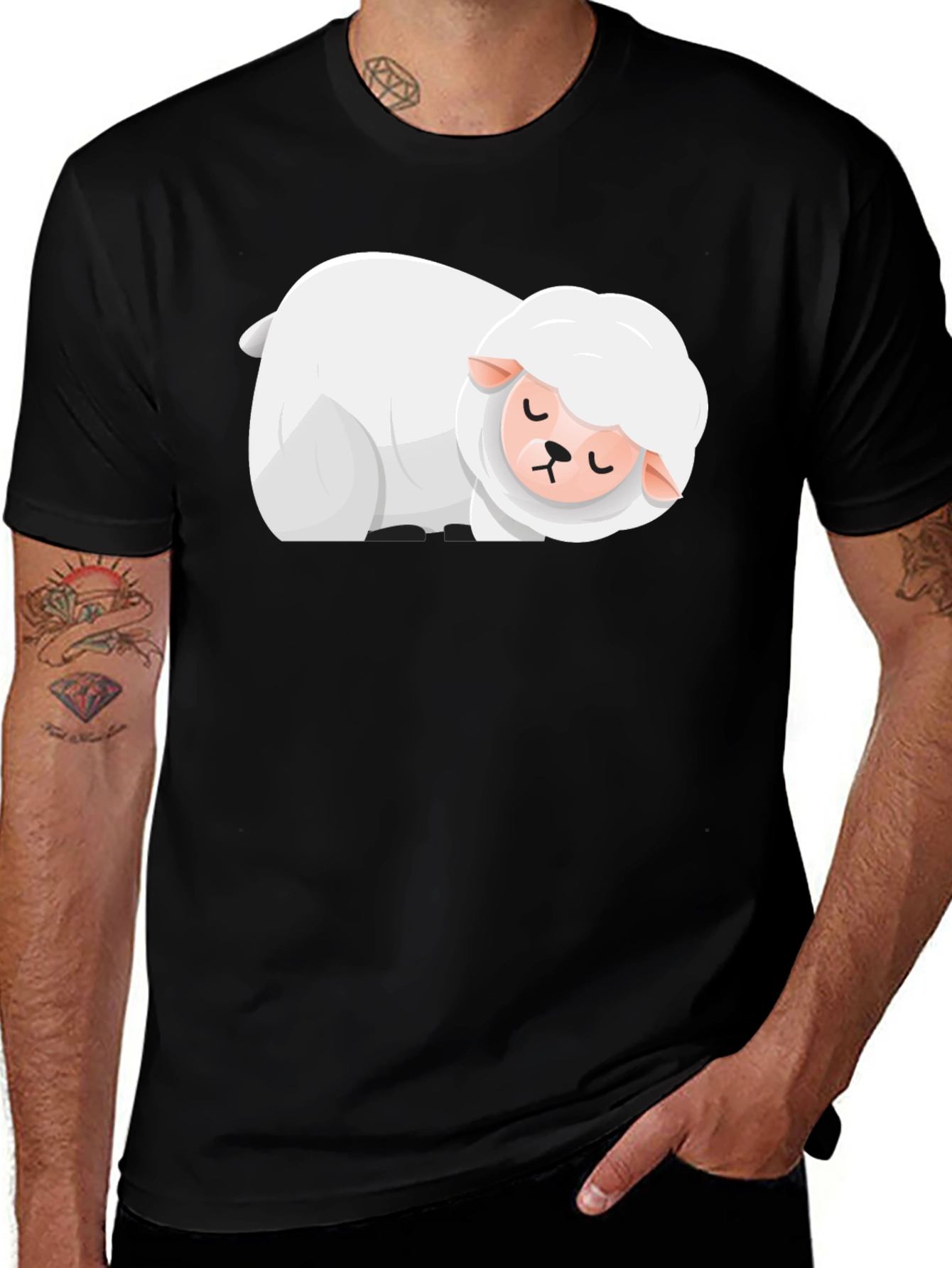 Variant 17 of Sleepy Sheep T-Shirt - Soft Cotton Blend