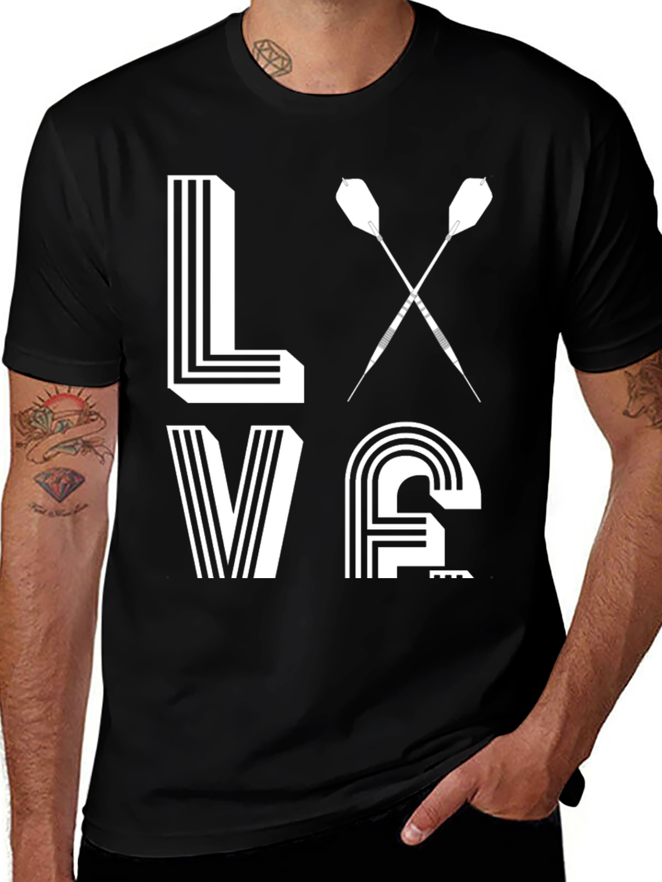 Variant 22 of Love Darts T-Shirt - Dartboard Design Tee
