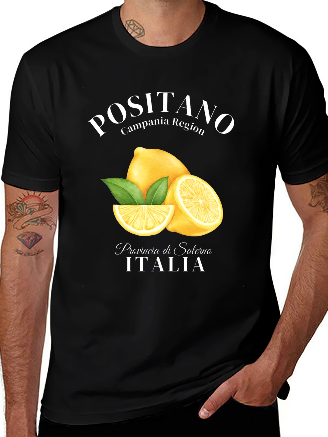 Positano Lemon T-Shirt - Campania, Italy Souvenir