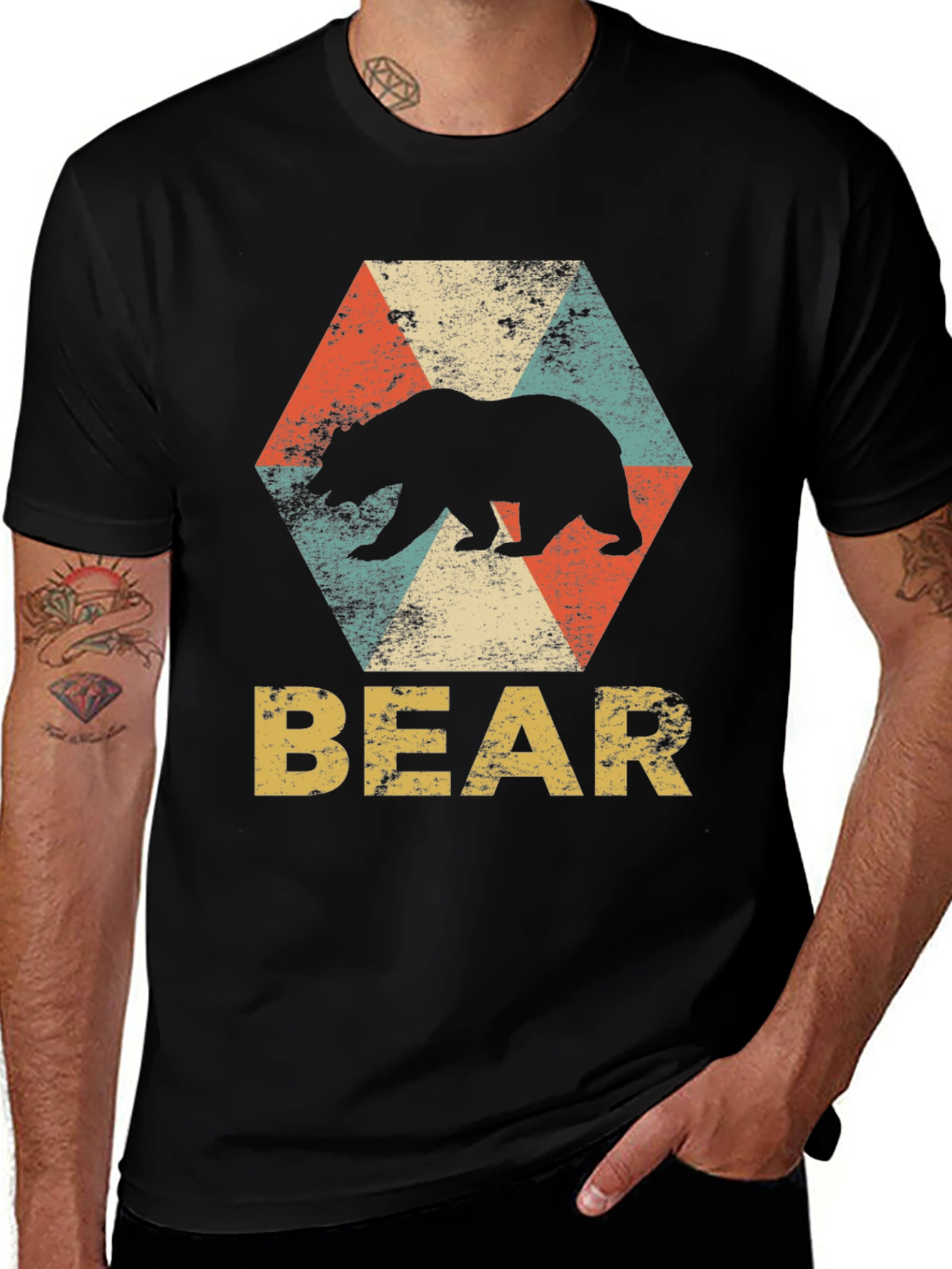 Variant 8 of Vintage Style Bear Graphic Tee