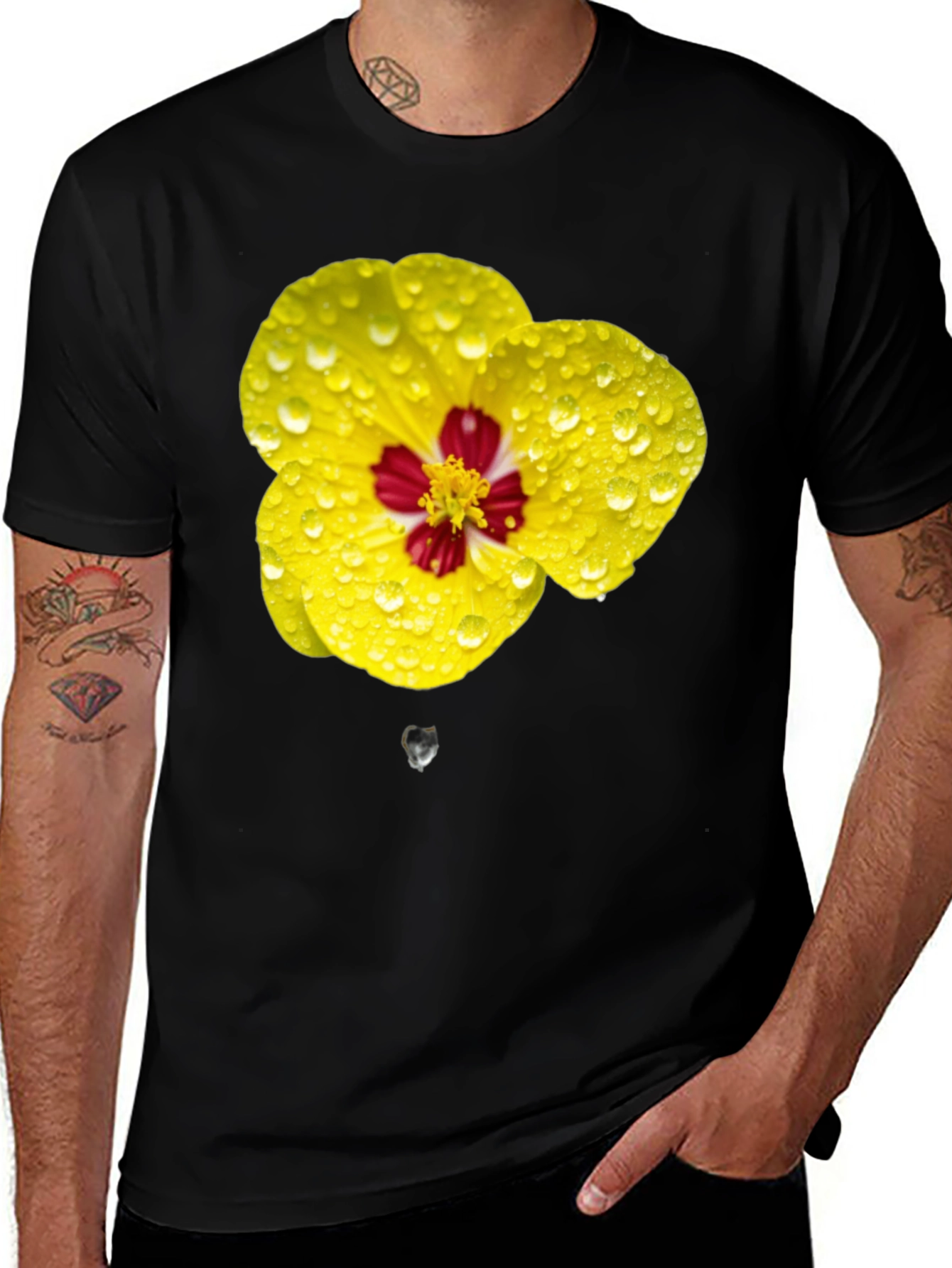 Variant 19 of Vibrant Floral T-Shirt - Yellow Flower Design