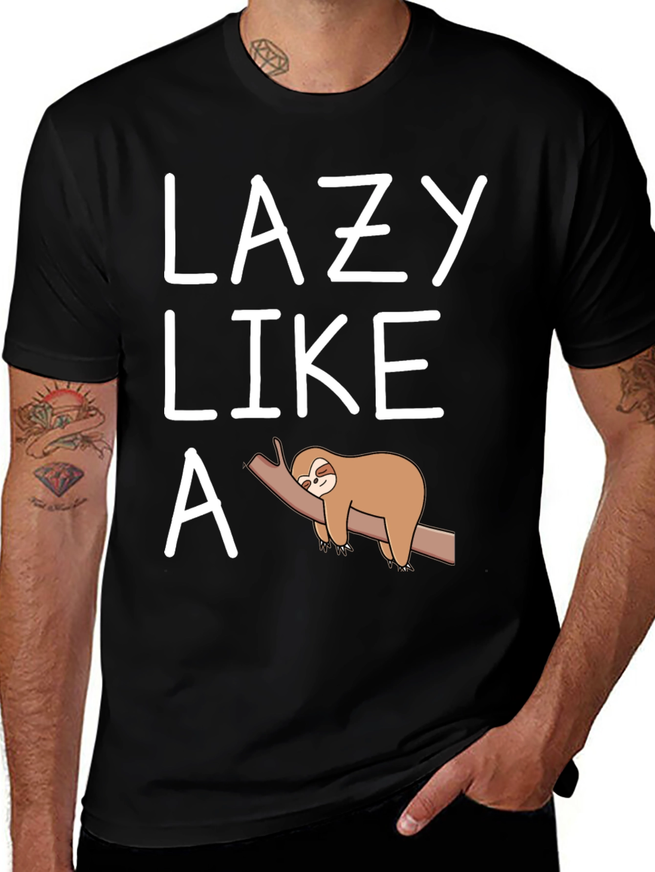 Variant 4 of Lazy Like a Sloth T-Shirt Funny Graphic Tee
