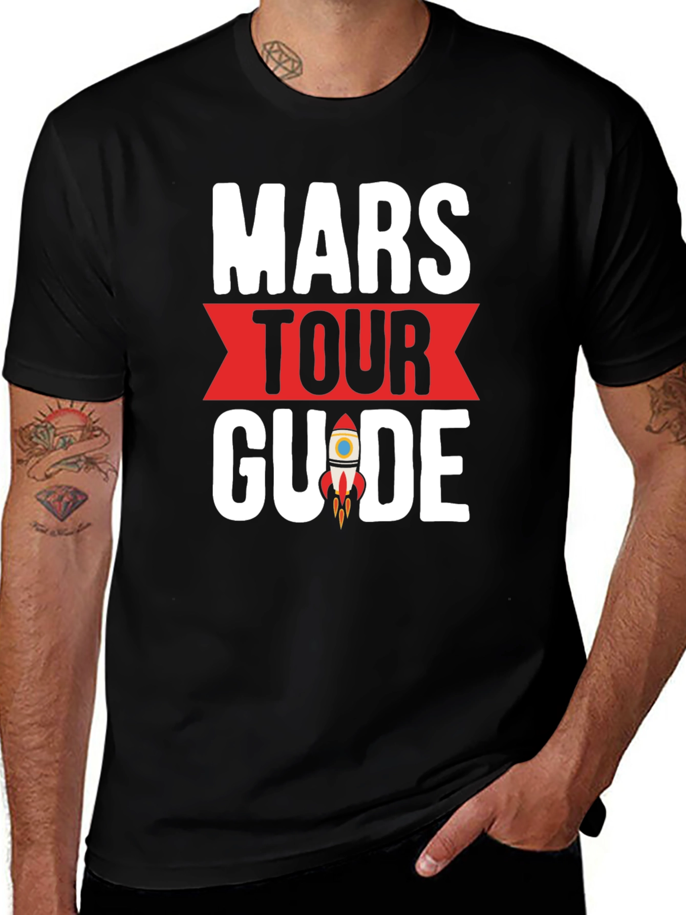Mars Tour Guide Graphic Tee - Space Humor Shirt