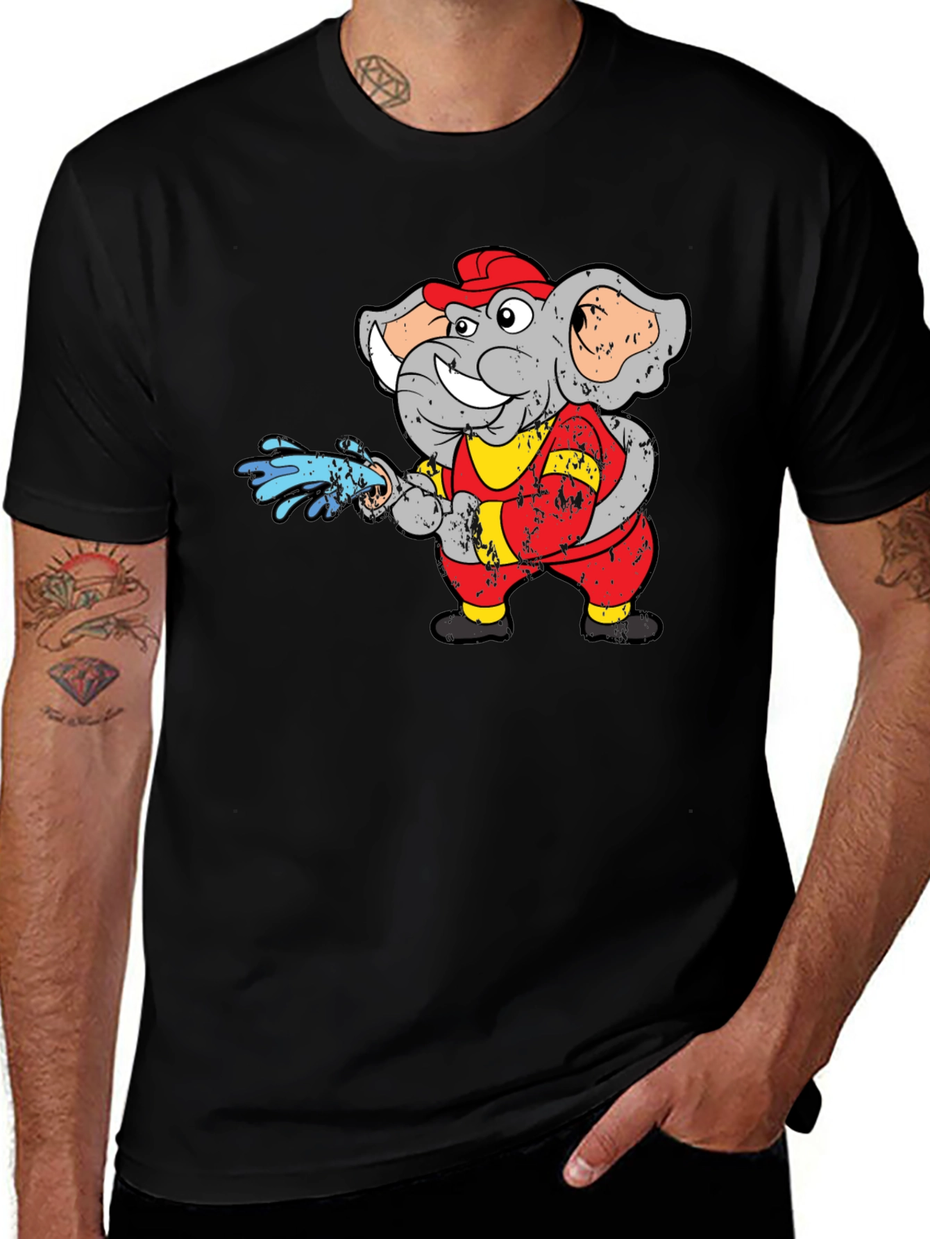 Variant 4 of Elephant Firefighter T-Shirt