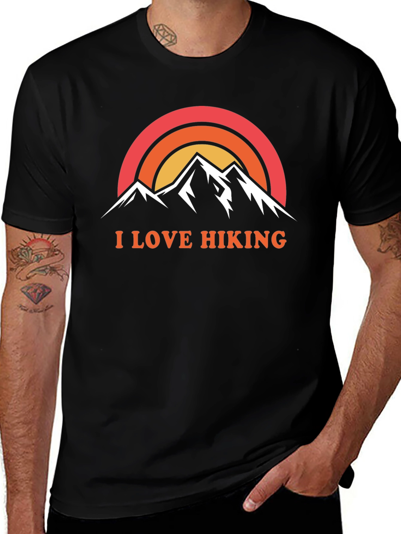 Variant 22 of I Love Hiking Mountain Graphic Tee