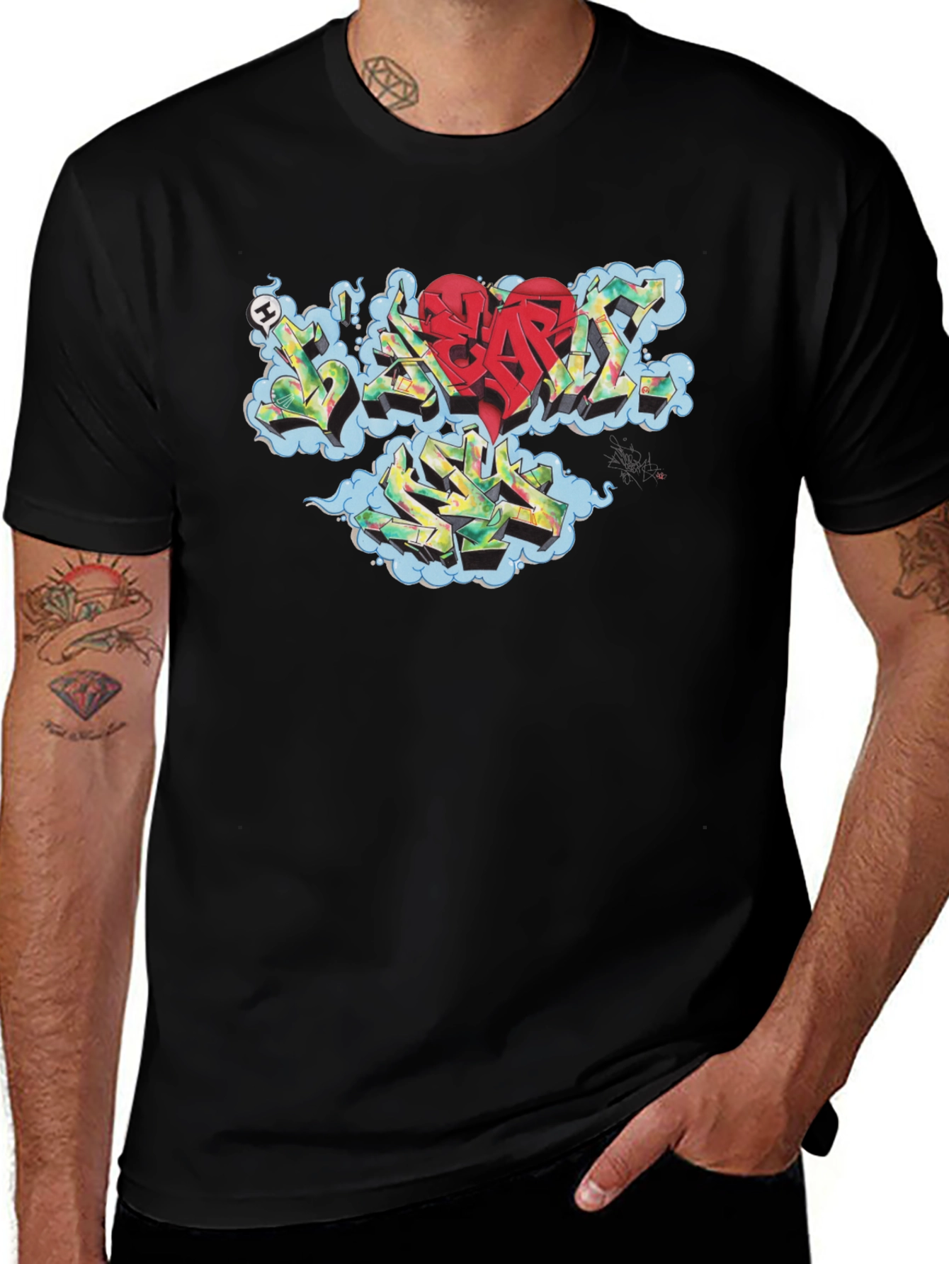 Variant 21 of I Heart Seattle Black Crew Neck T-Shirt