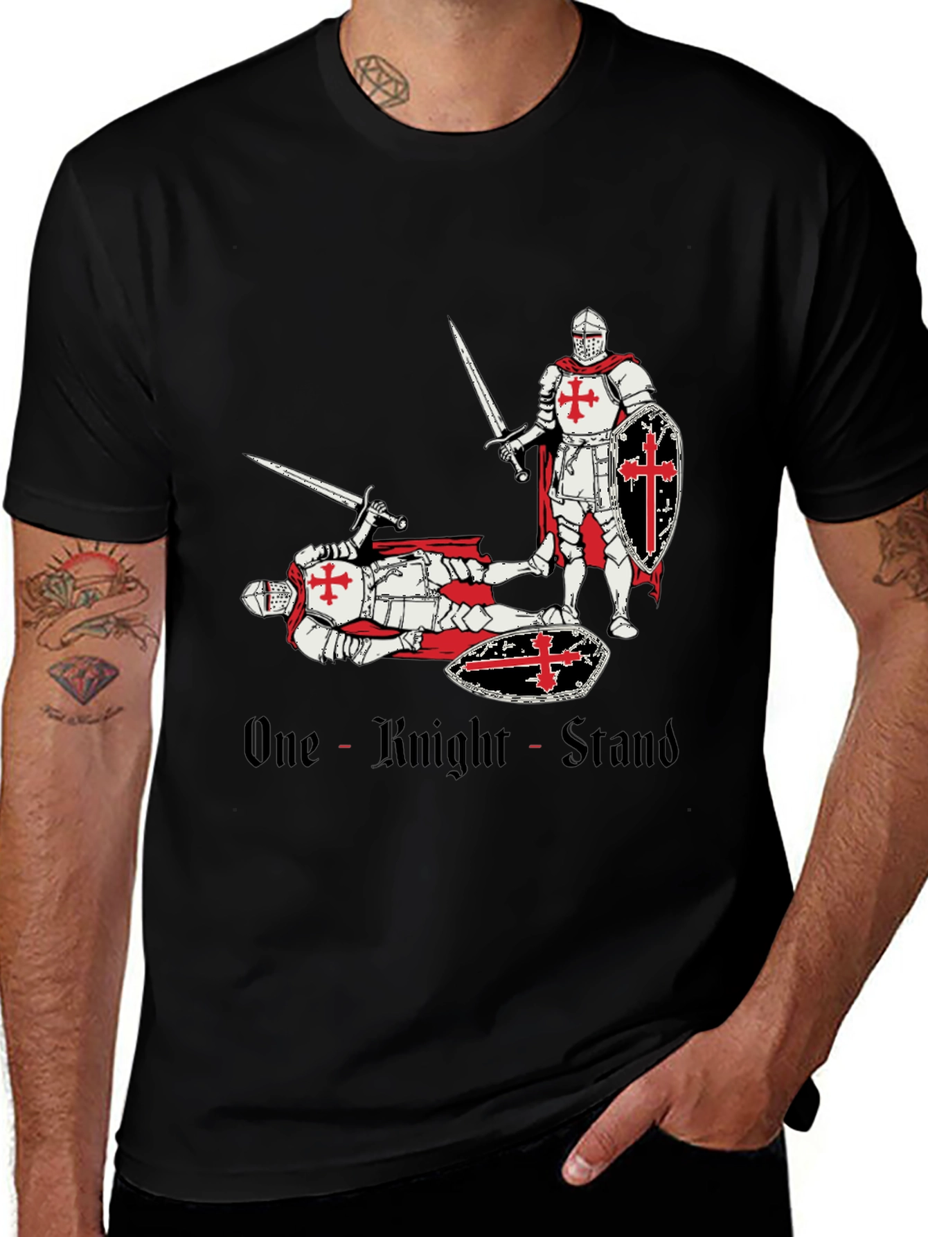 Variant 26 of One Knight Stand T-Shirt Medieval Crusader Tee