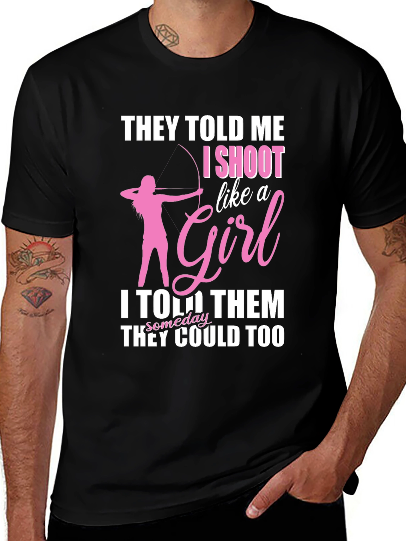 I Shoot Like a Girl T-Shirt Archery Funny Tee