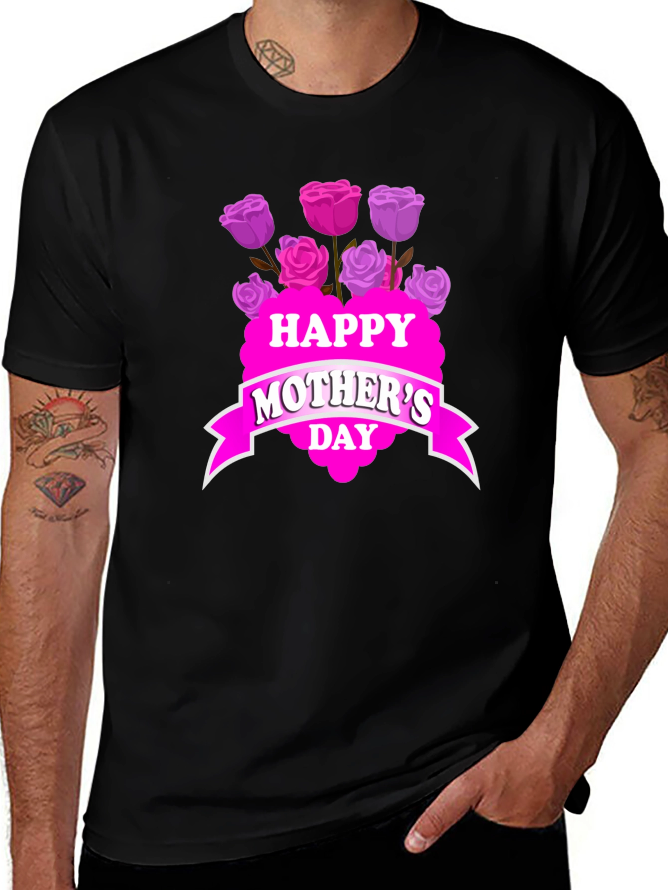 Happy Mother's Day T-Shirt Floral Design