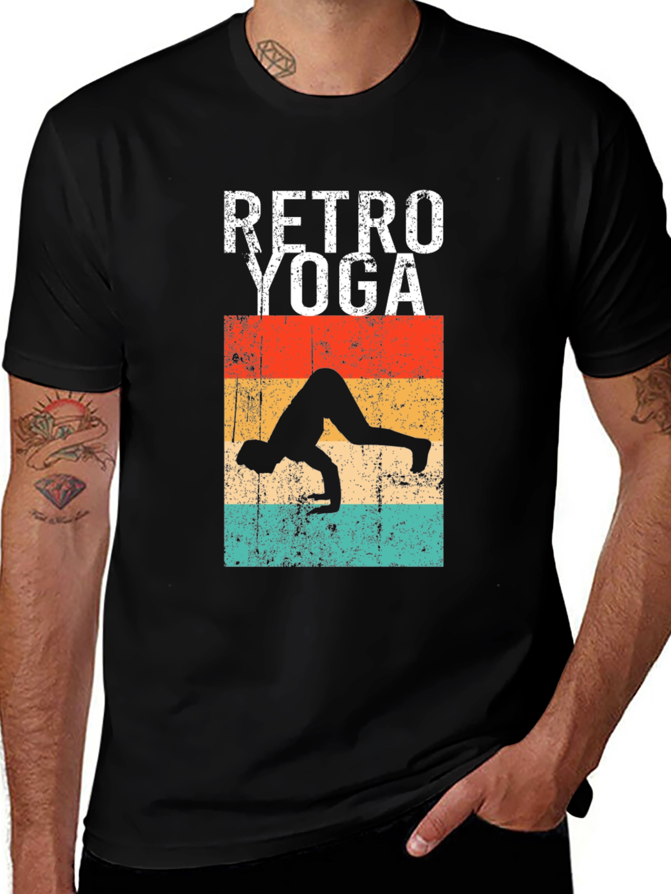 Variant 8 of Retro Yoga Vintage Style T-Shirt