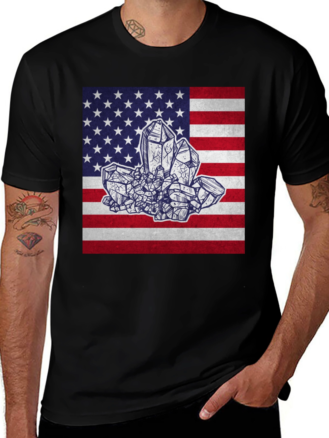 Variant 14 of American Crystal Flag Tee