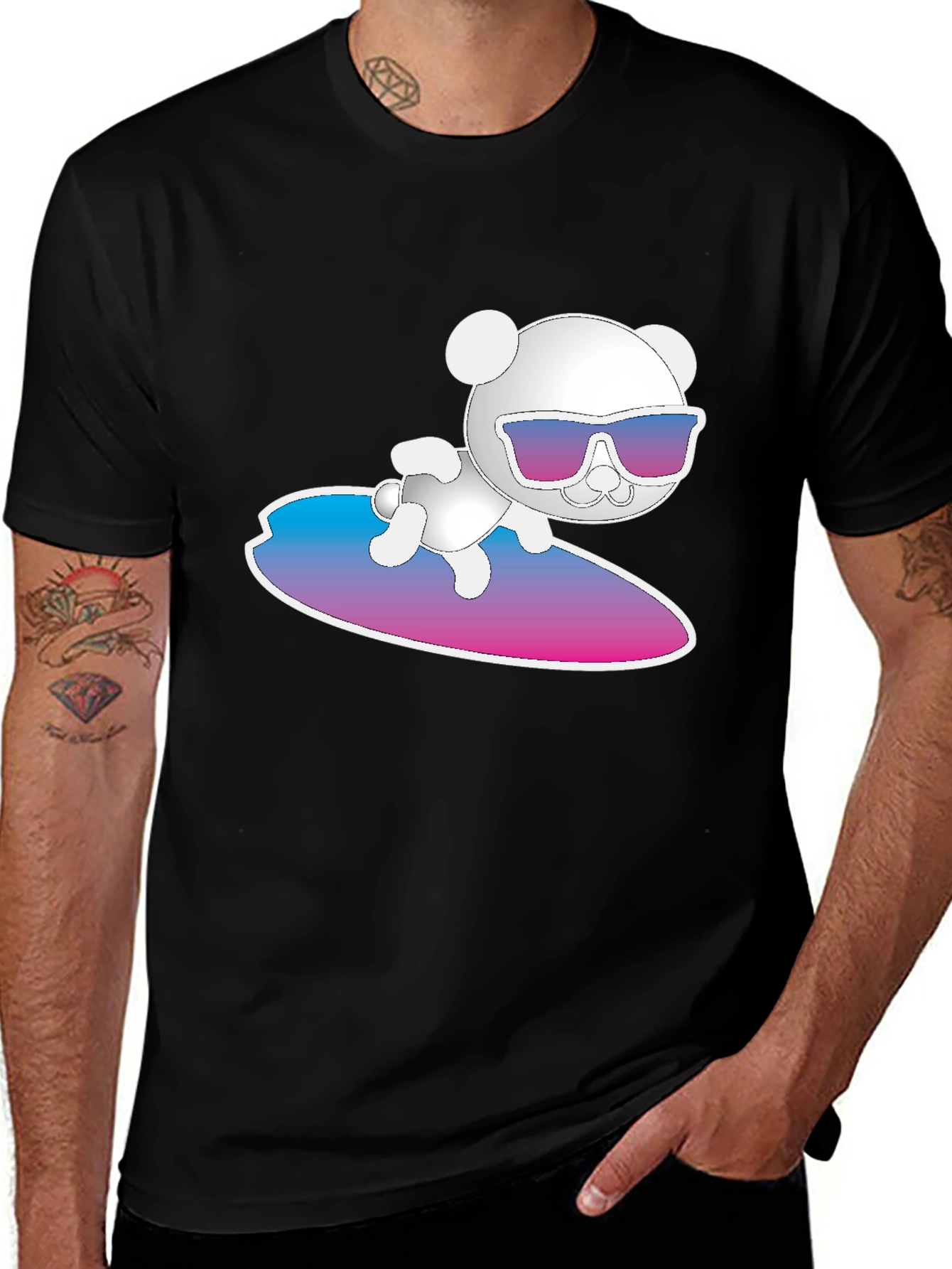 Variant 24 of Cool Bear Surfing Graphic T-Shirt