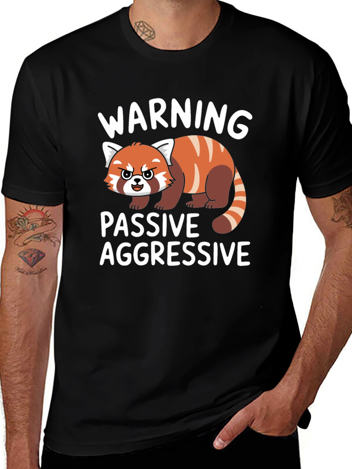 Variant 22 of Warning Passive Aggressive Red Panda T-Shirt