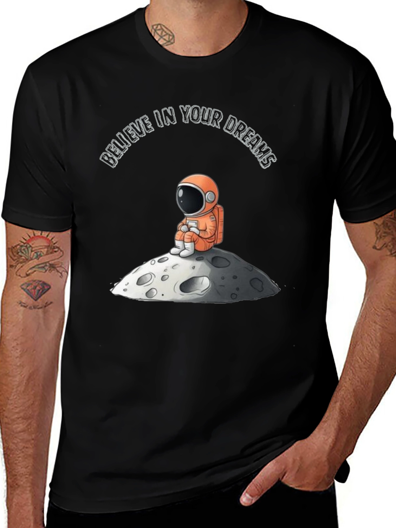 Variant 28 of Believe in Your Dreams Astronaut Graphic Tee