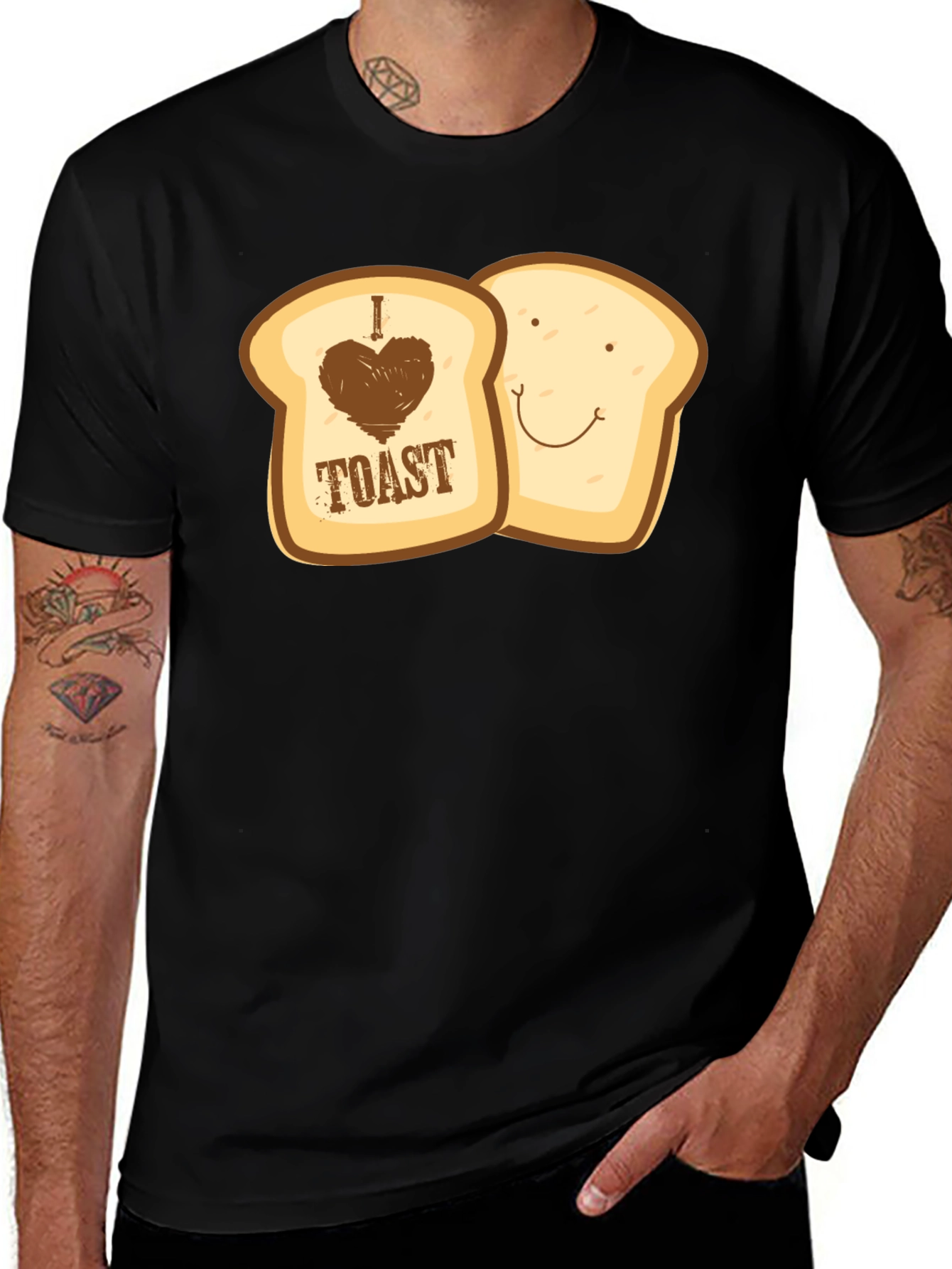 Variant 4 of I Love Toast Graphic Novelty Tee