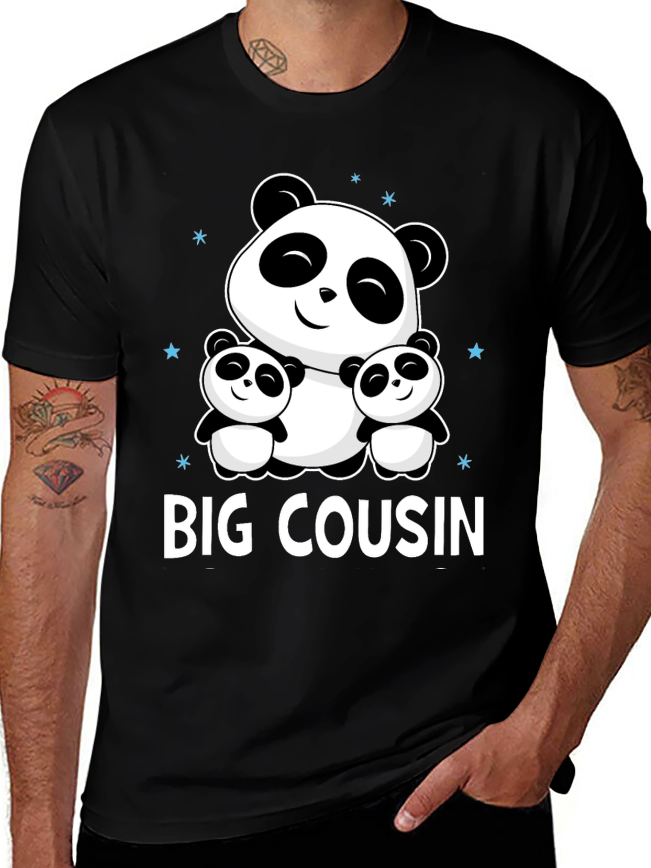 Variant 24 of Big Cousin Panda Bear Graphic Tee