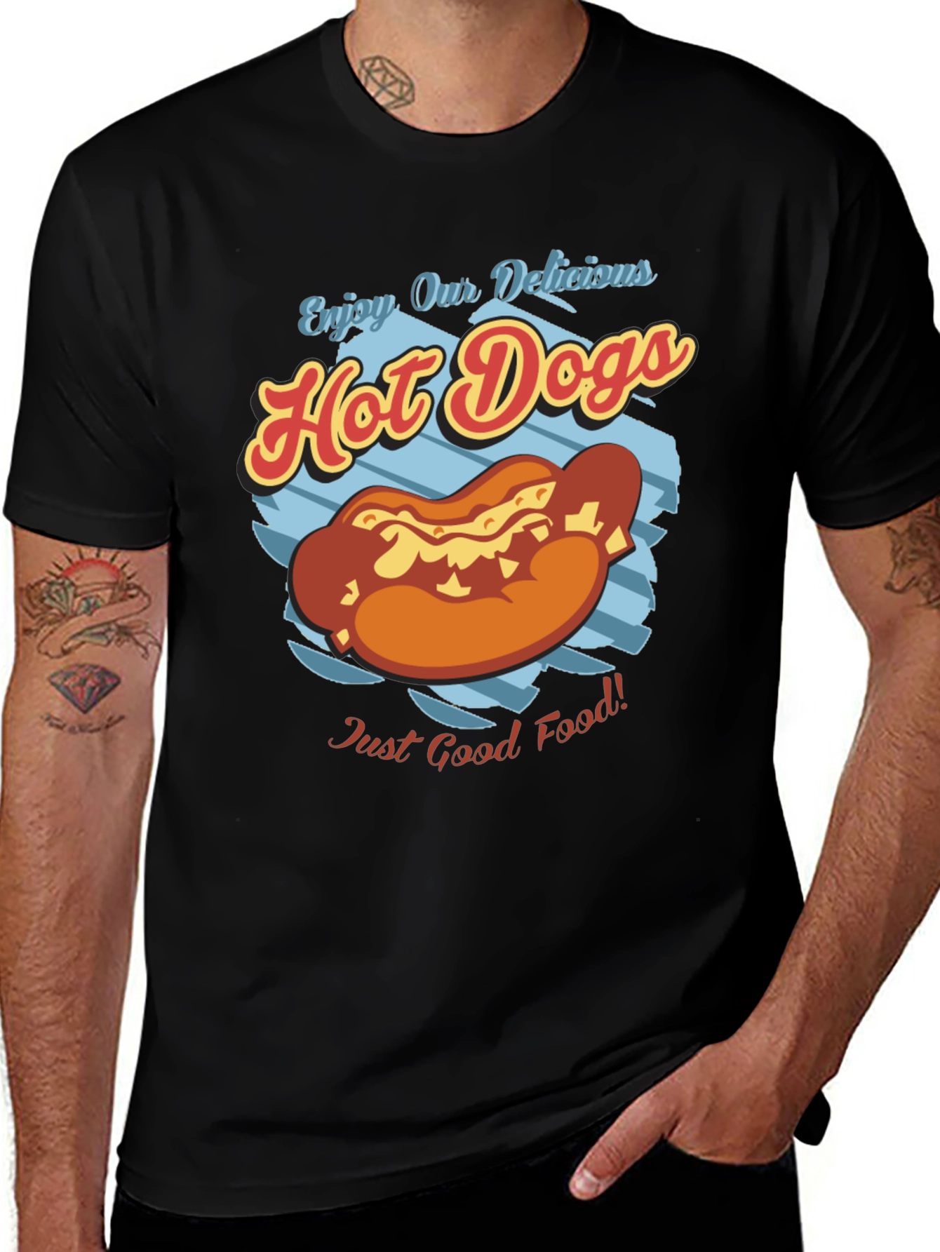 Variant 17 of Hot Dogs Graphic T-Shirt - Delicious Food Tee