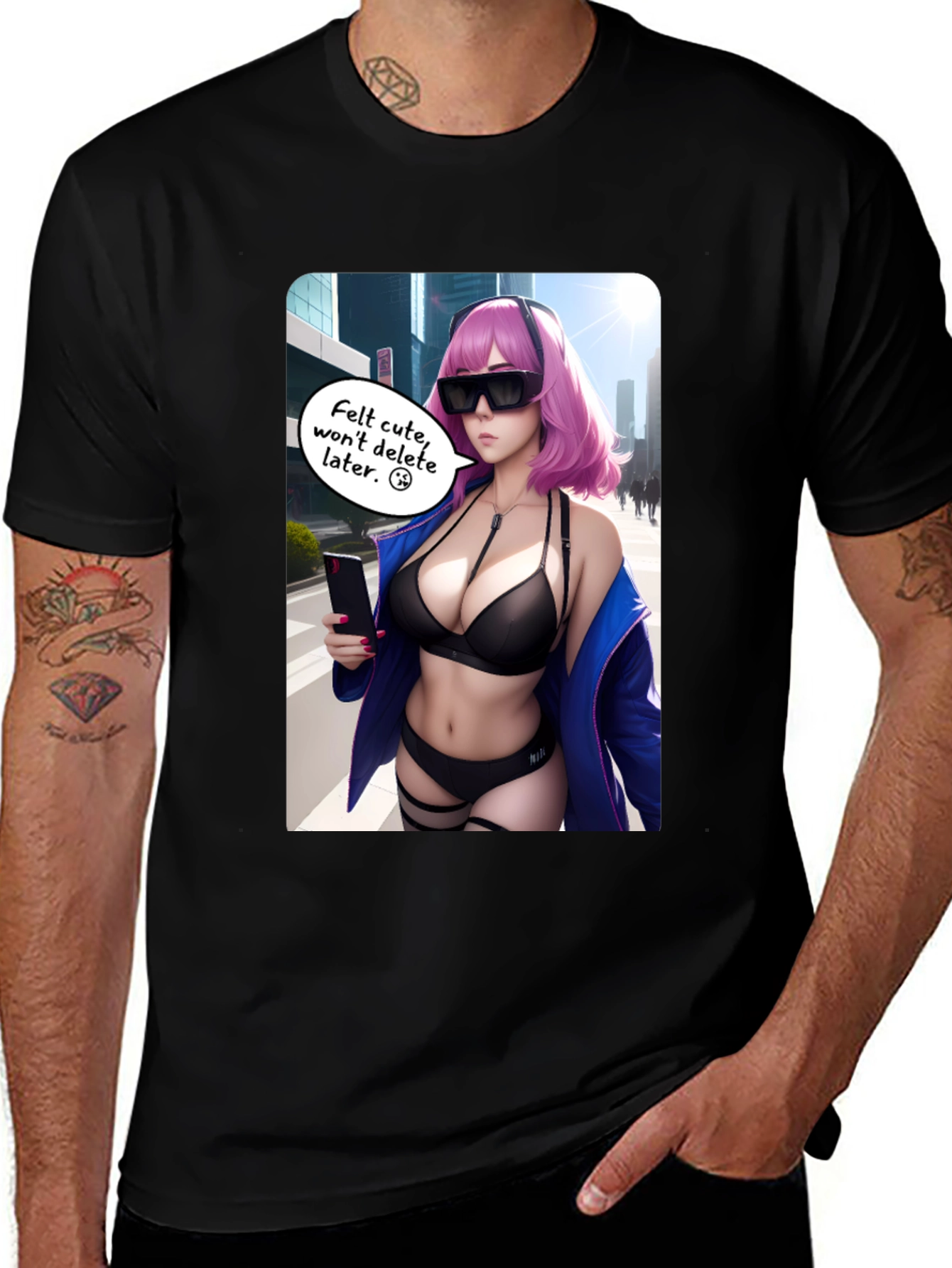 Variant 9 of Anime Graphic T-Shirt - Felt Cute
