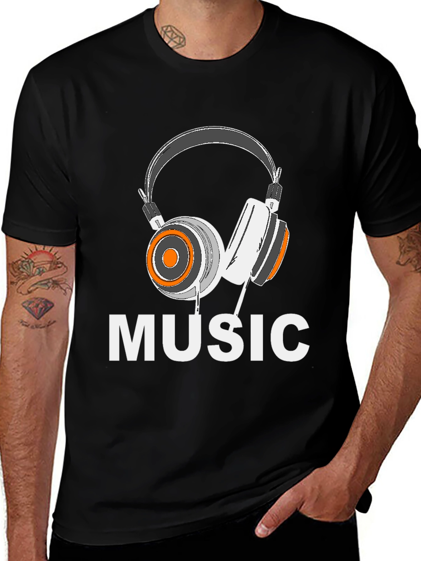 Variant 8 of Music Headphones Graphic Print T-Shirt