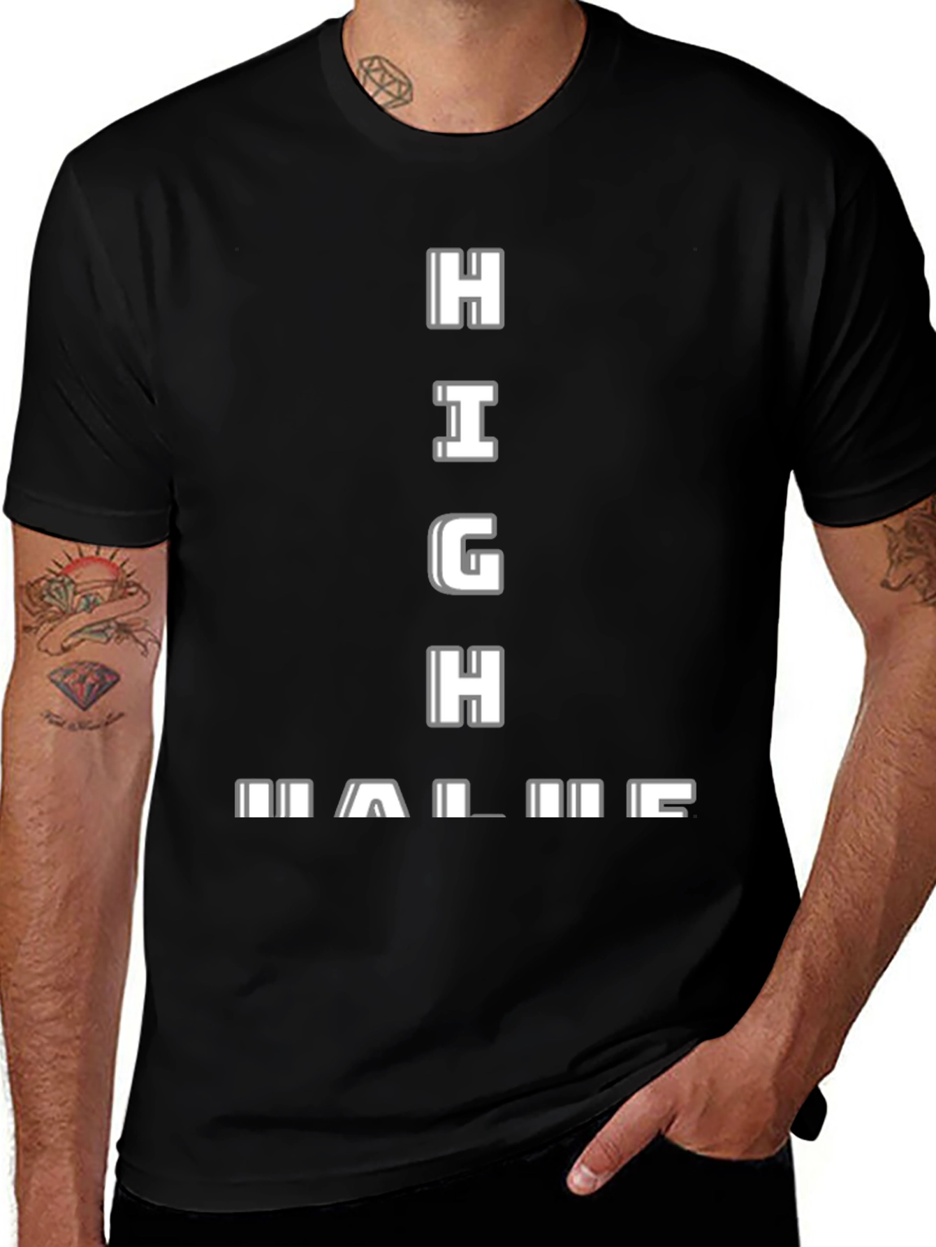 Variant 23 of High Value Graphic Tee - Black