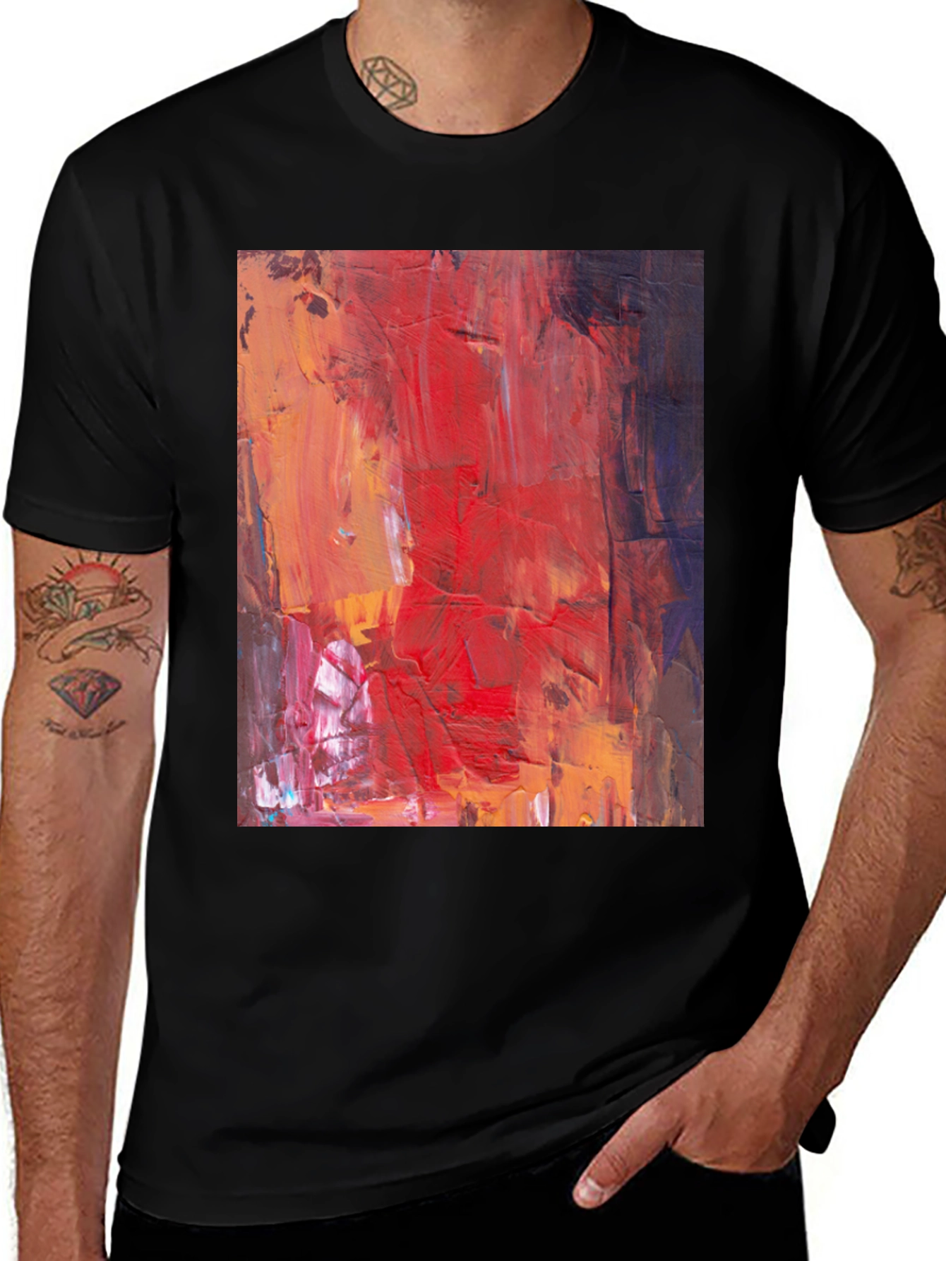 Variant 18 of Abstract Expressionism Tee - Vivid Colors Art Shirt
