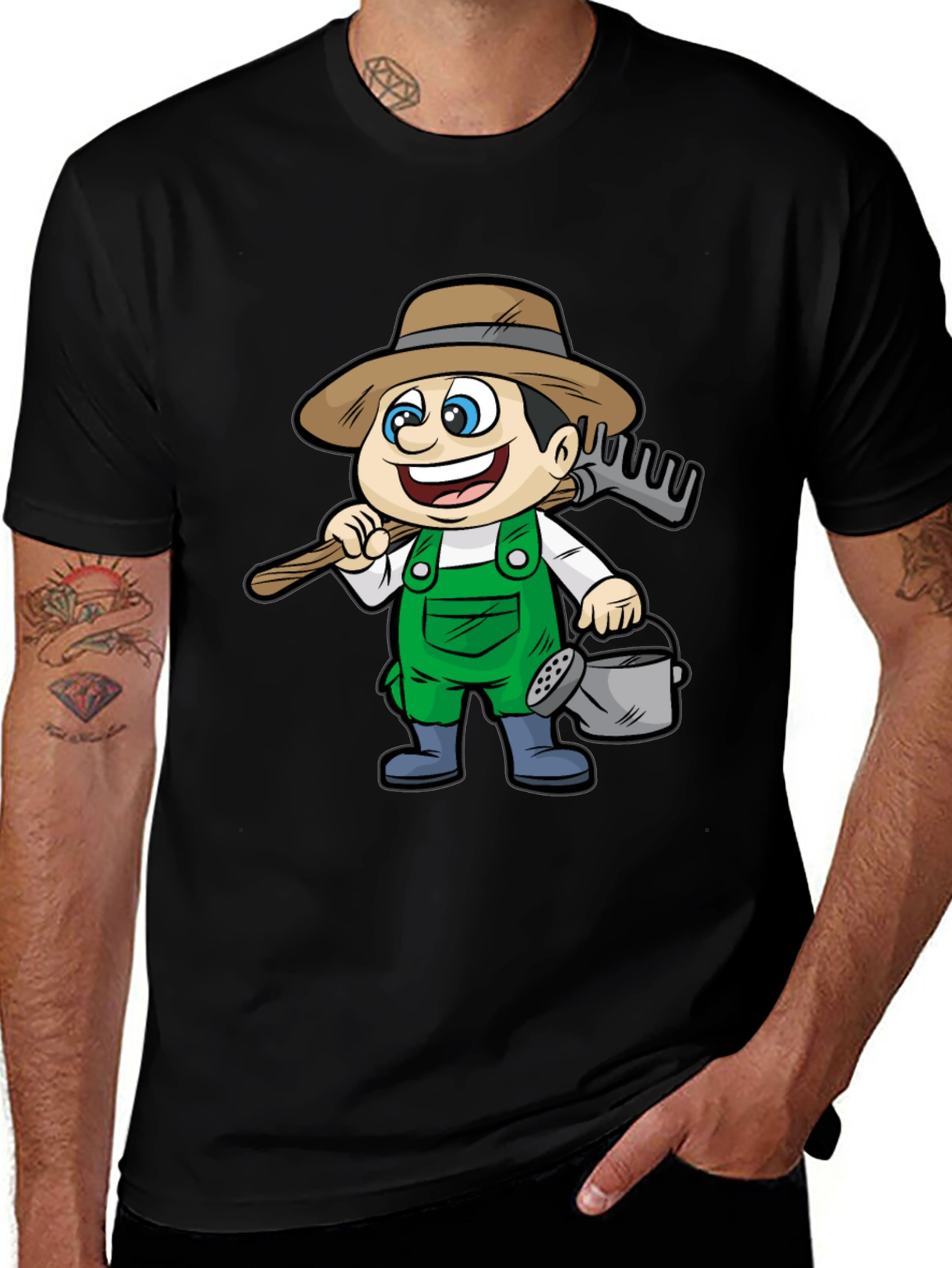 Variant 7 of Cartoon Farmer T-Shirt - Fun Graphic Tee