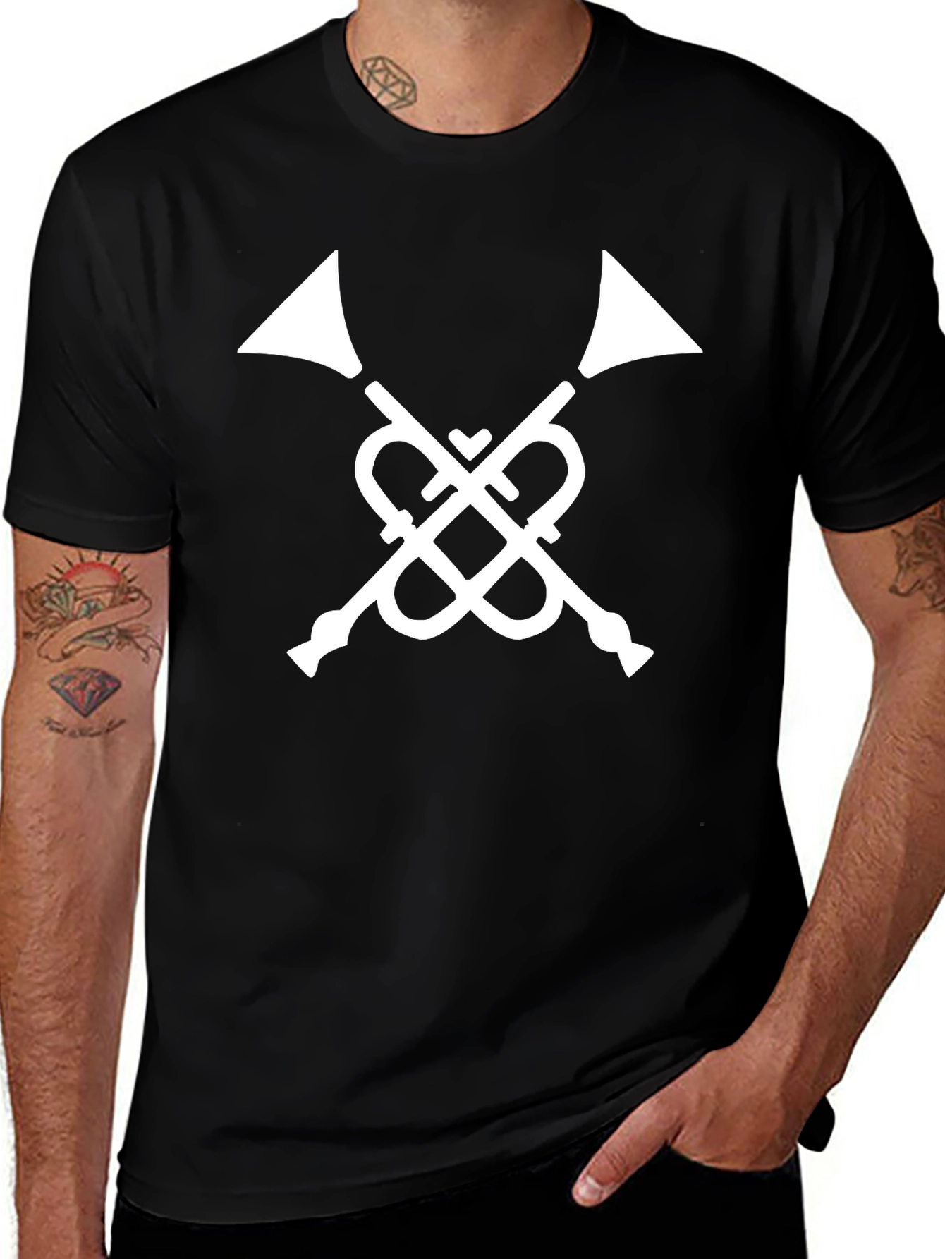 Variant 28 of Musical Symbol T-Shirt - Black Cotton Tee