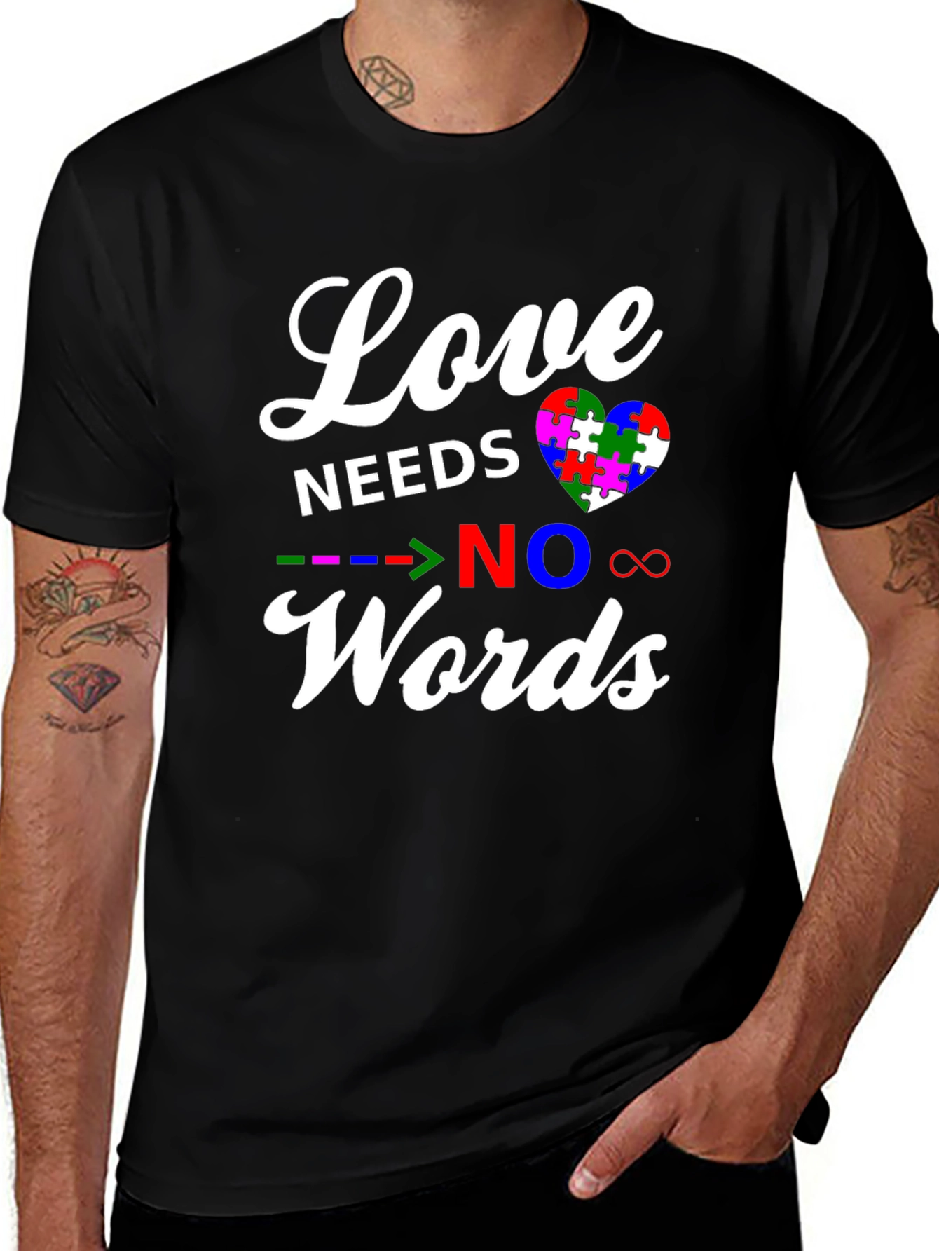 Love Needs No Words Autism Awareness T-Shirt