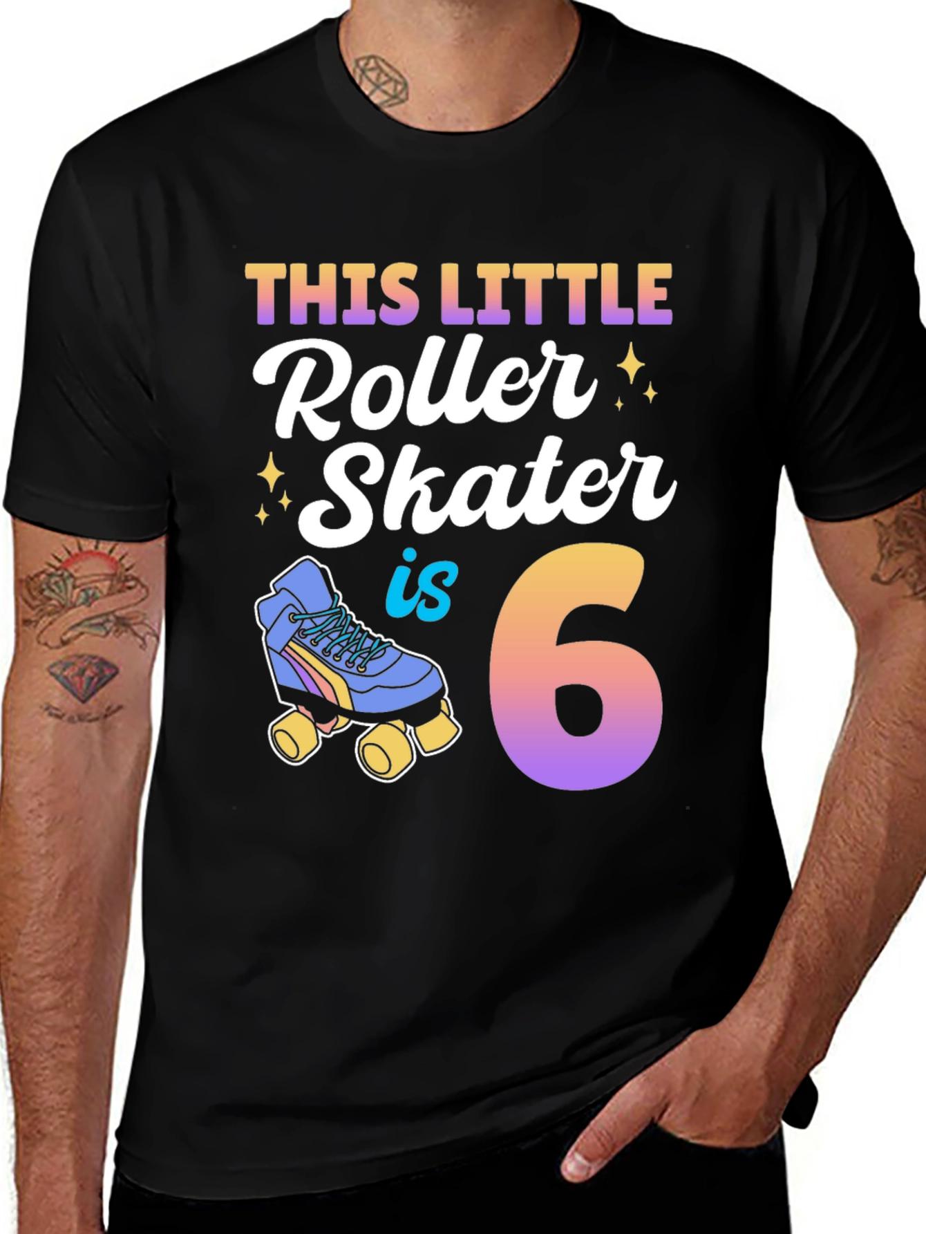 Variant 13 of This Little Roller Skater is 6 Birthday Shirt