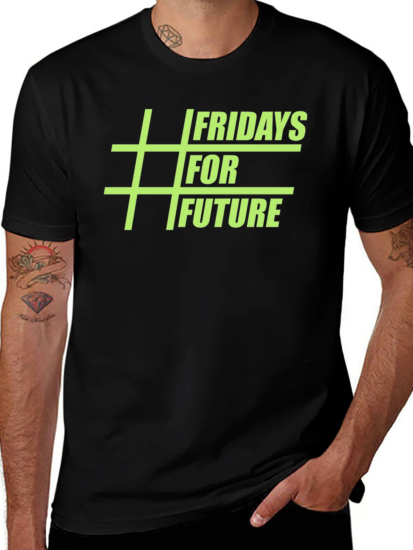Fridays for Future Black Graphic Tee