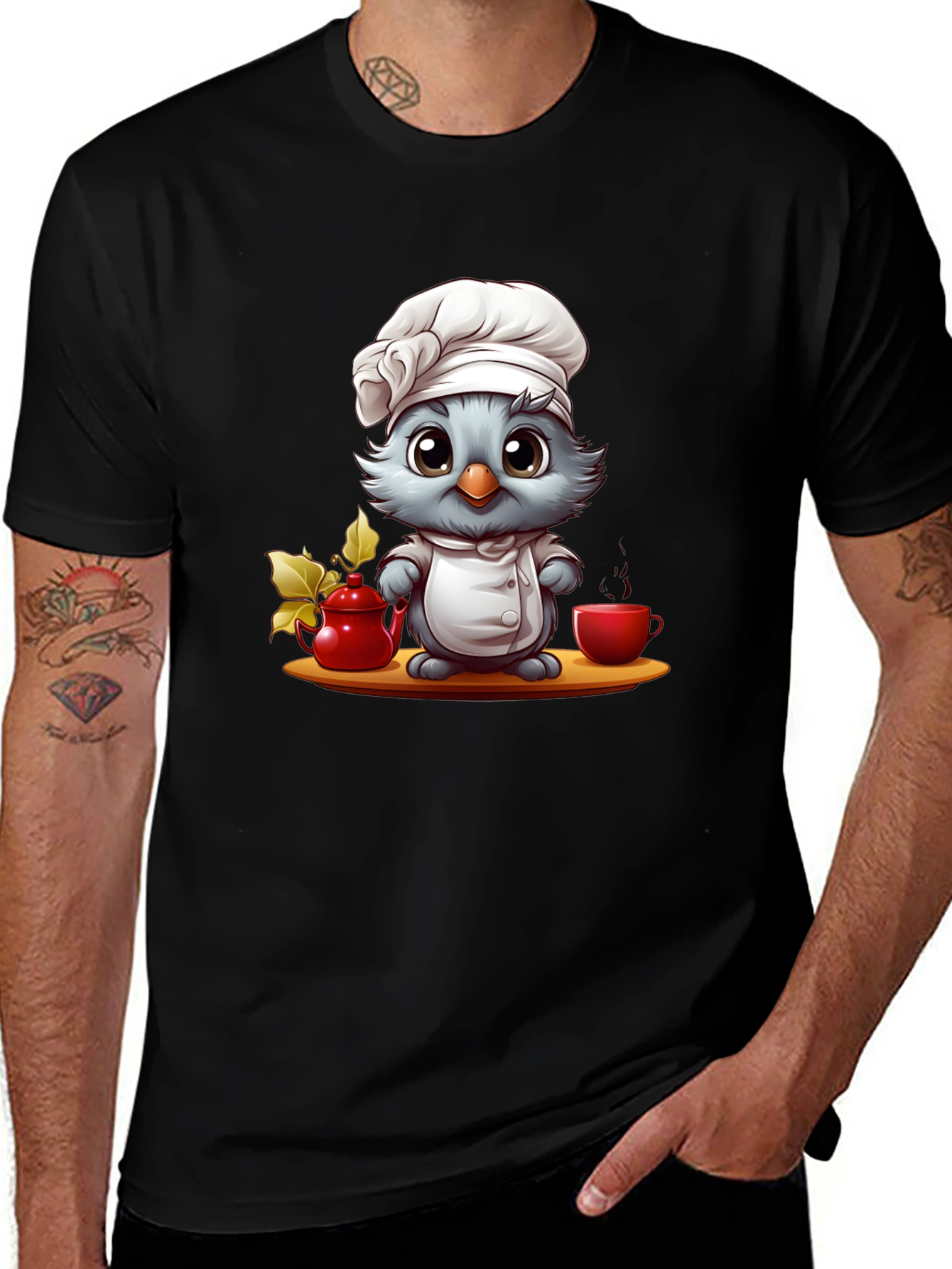 Variant 2 of Chef Bird Graphic T-Shirt - Cute & Comfortable Tee